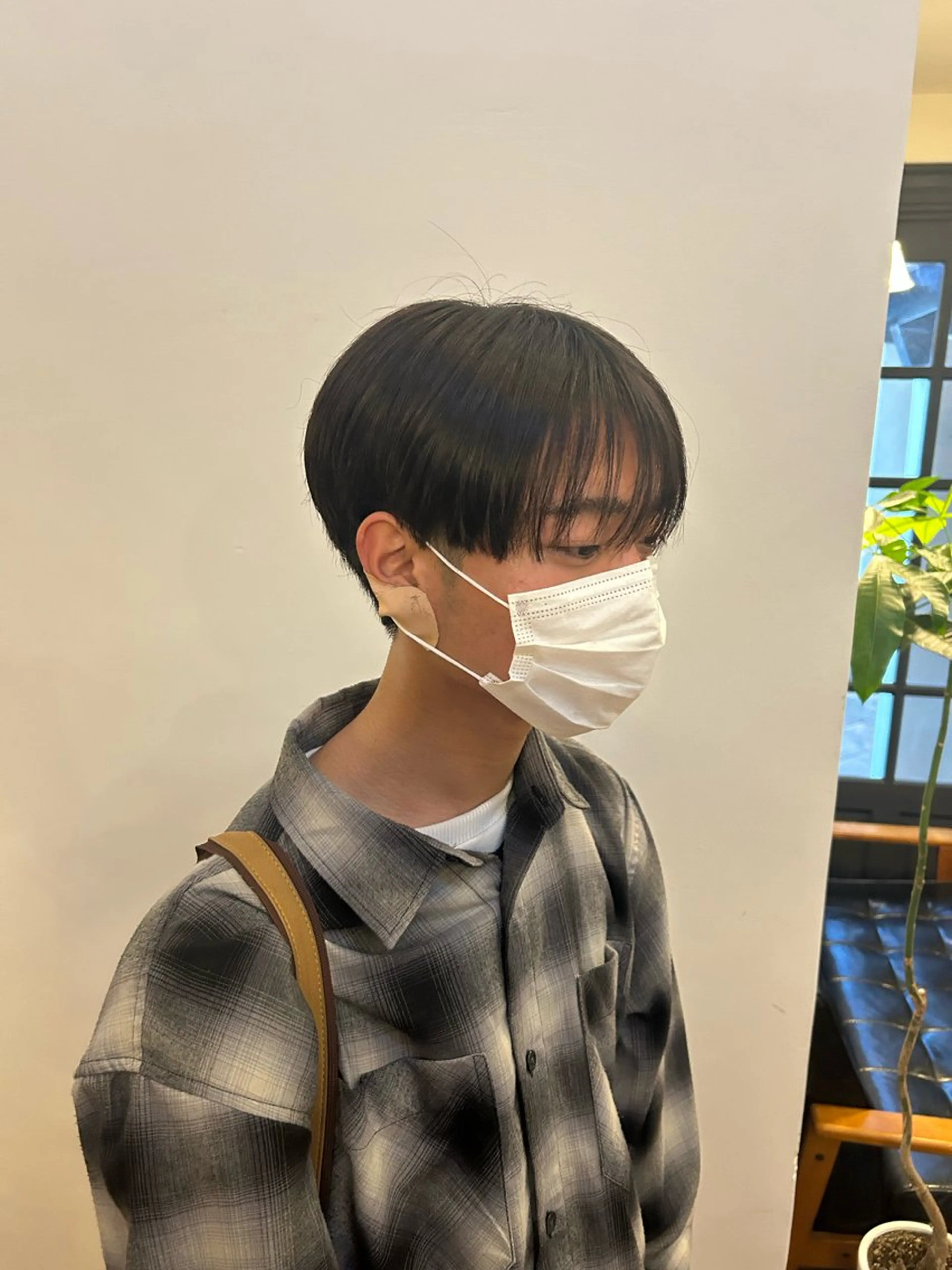 メンズ カット ボブ/水素カラー/ 美髪/蟹江/吉川清保のヘアスタイル