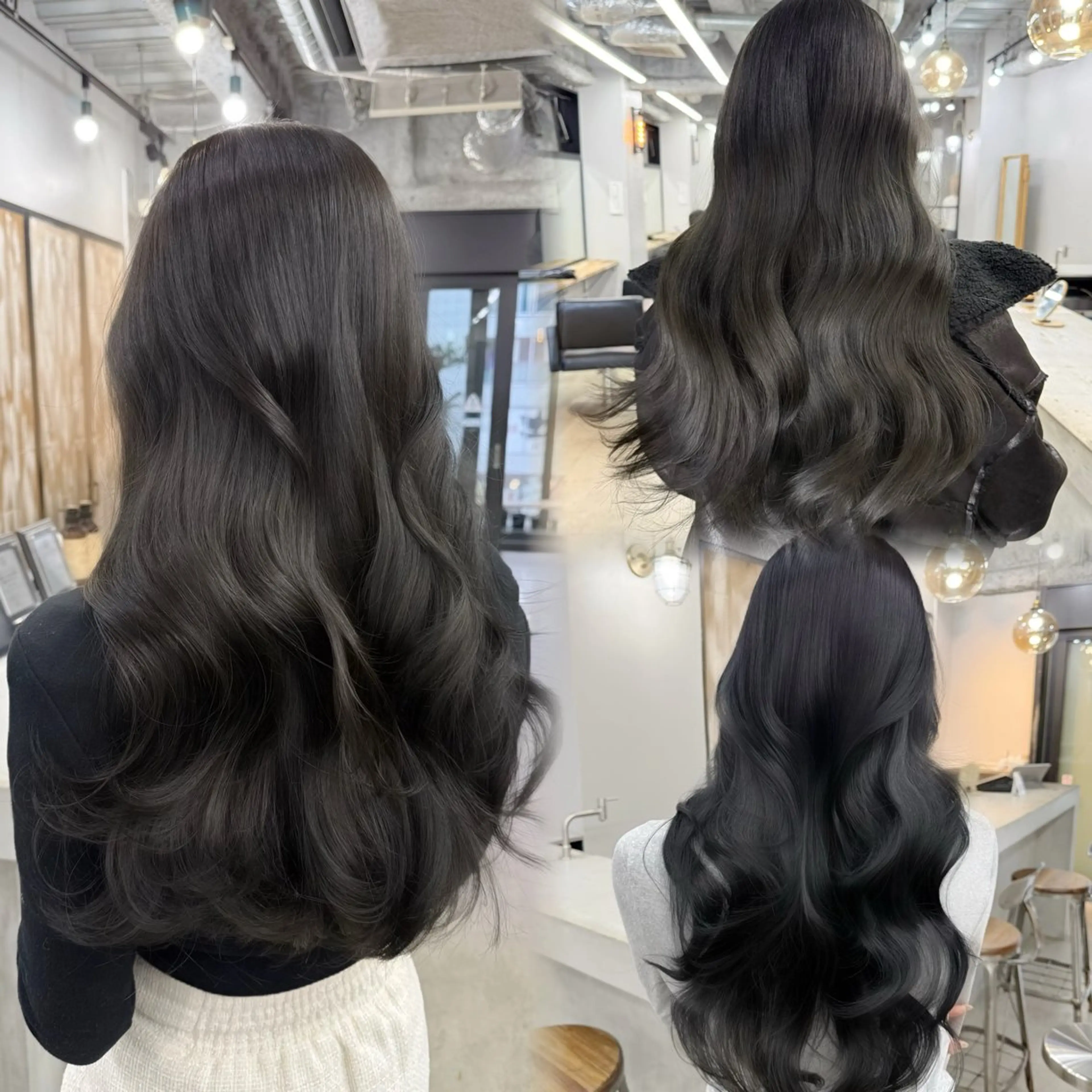 ロング カラー 透明感カラー グレージュ 韓国風ヘア レイヤーカット カット ヘアカラー トリートメント ヘアセット 韓国ヘア🫧 KAZUTOのヘアスタイル