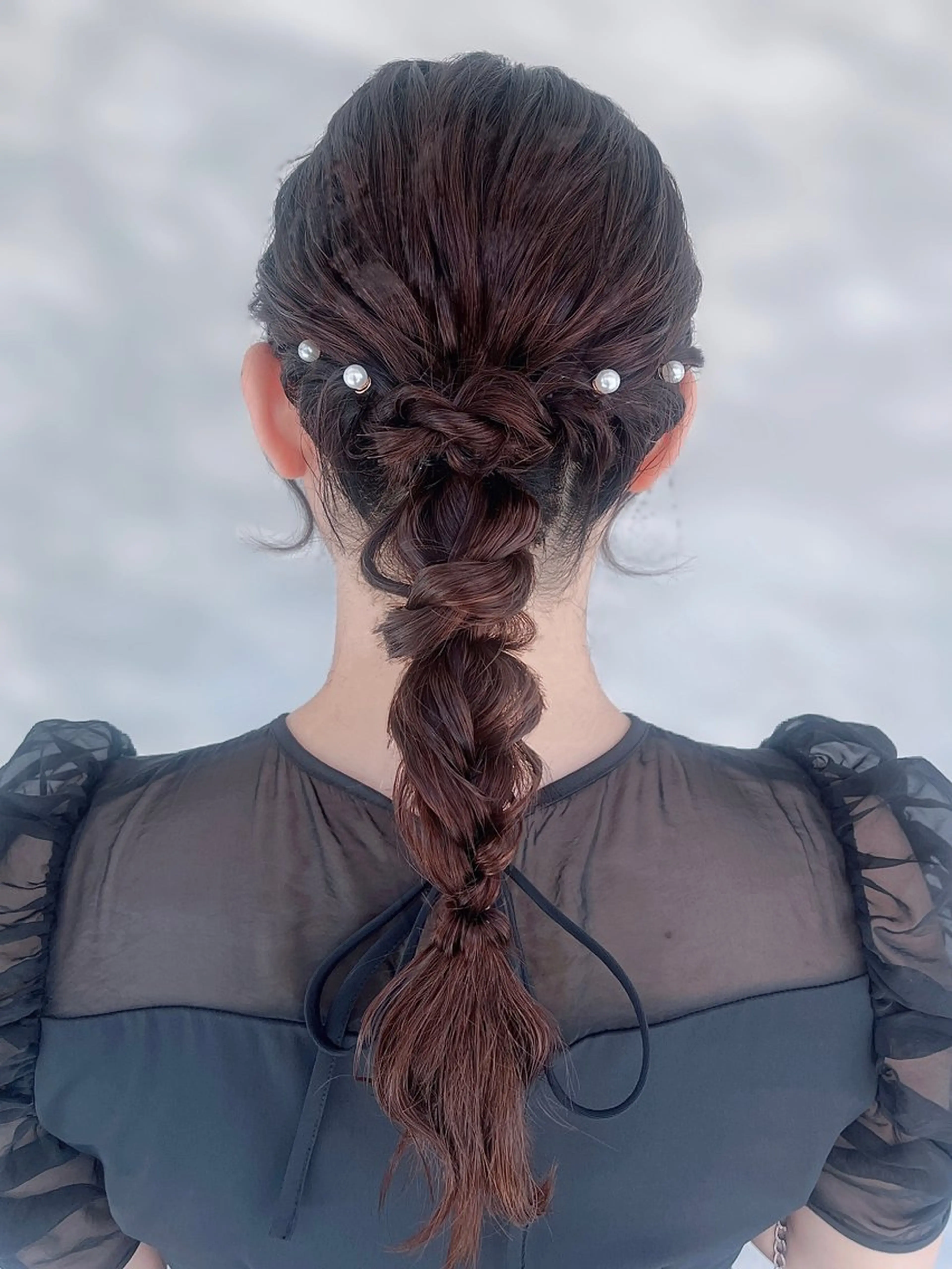 セミロング ヘアセット Maho ブリーチモデル募集中のヘアスタイル