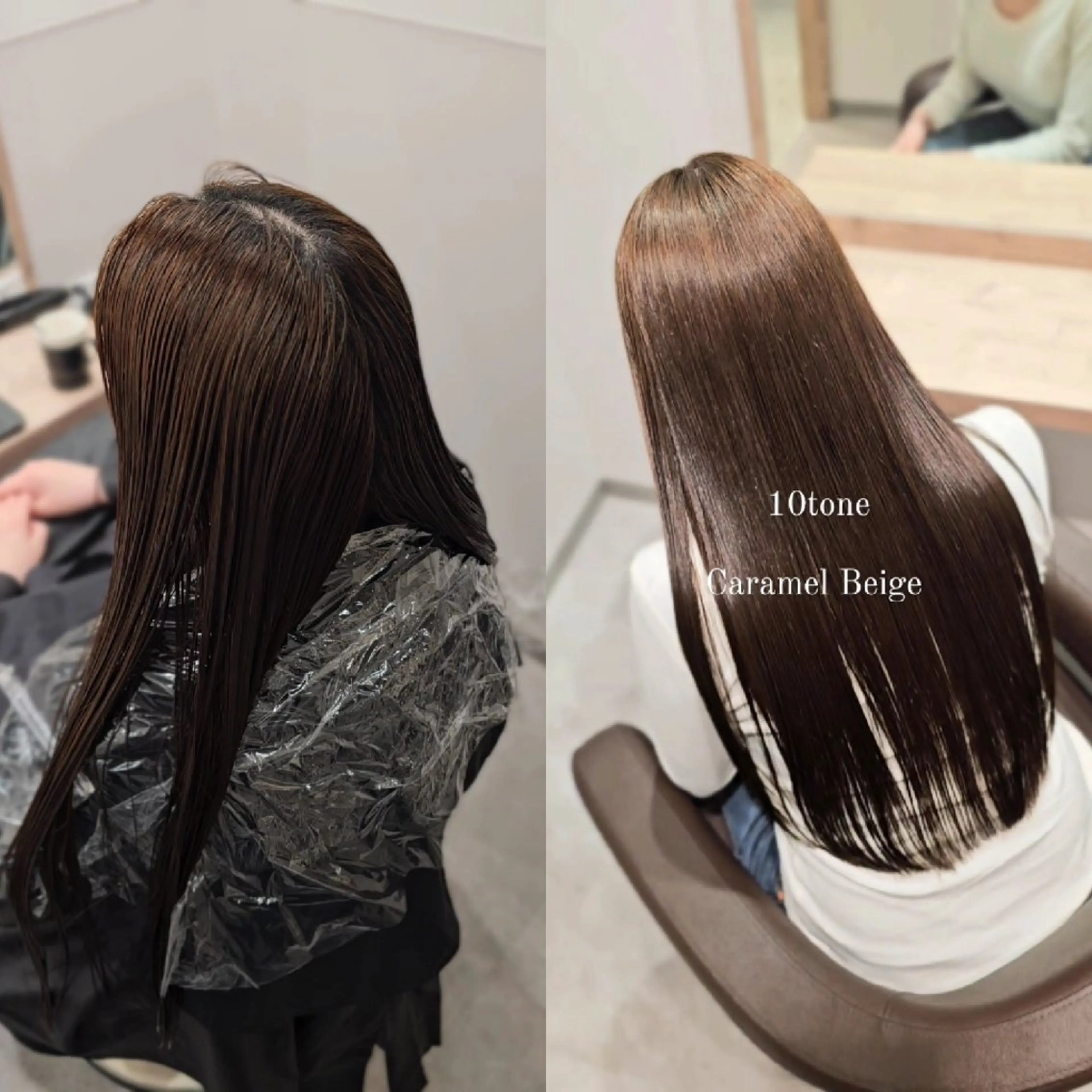 ロング カラー ブリーチ ダブルカラー ブリーチなしカラー カット ヘアカラー トリートメント 縮毛矯正をしている人 のためのカラーのヘアスタイル