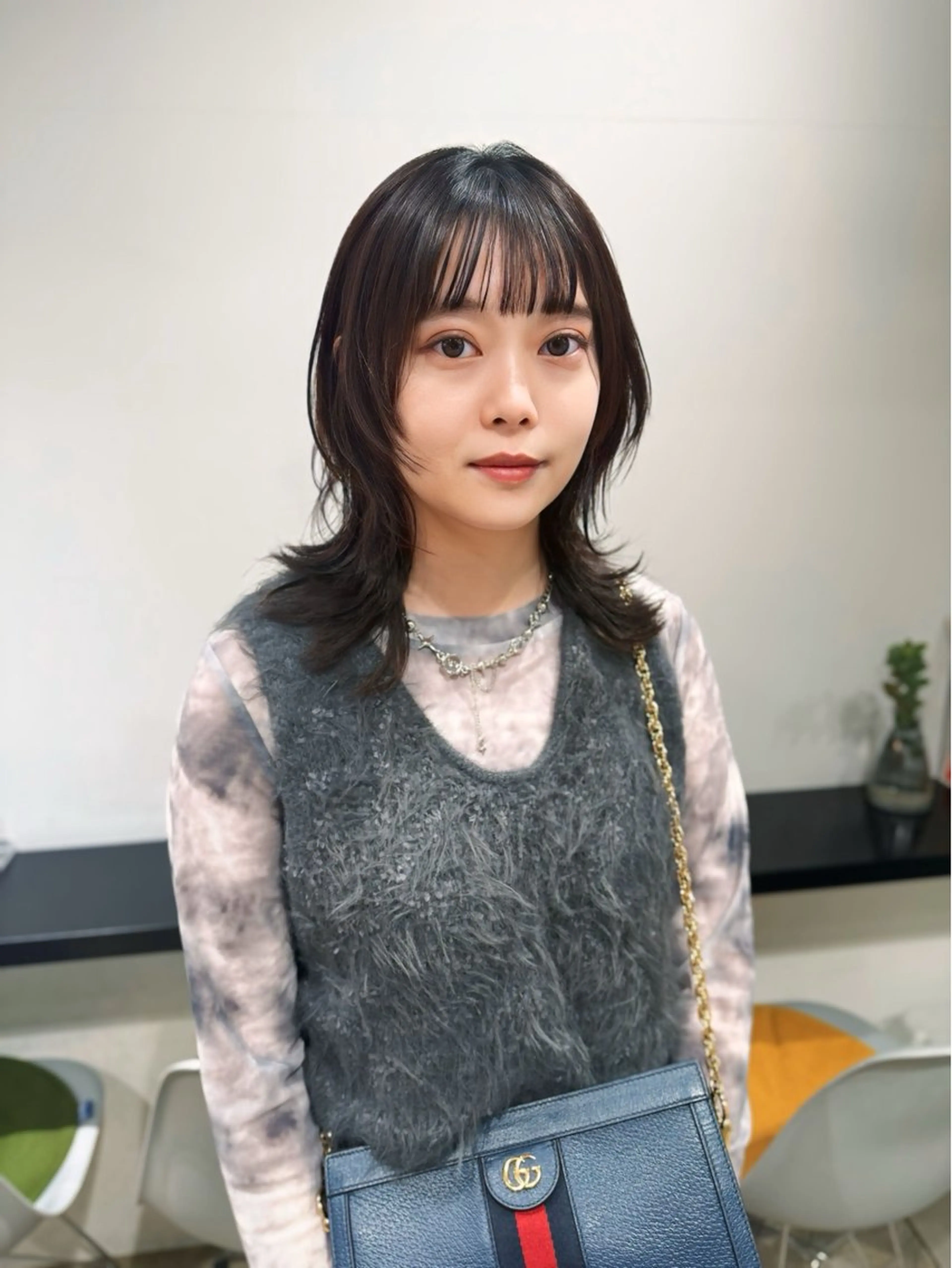 セミロング ウルフ/似合わせ レイヤー/RIHOのヘアスタイル