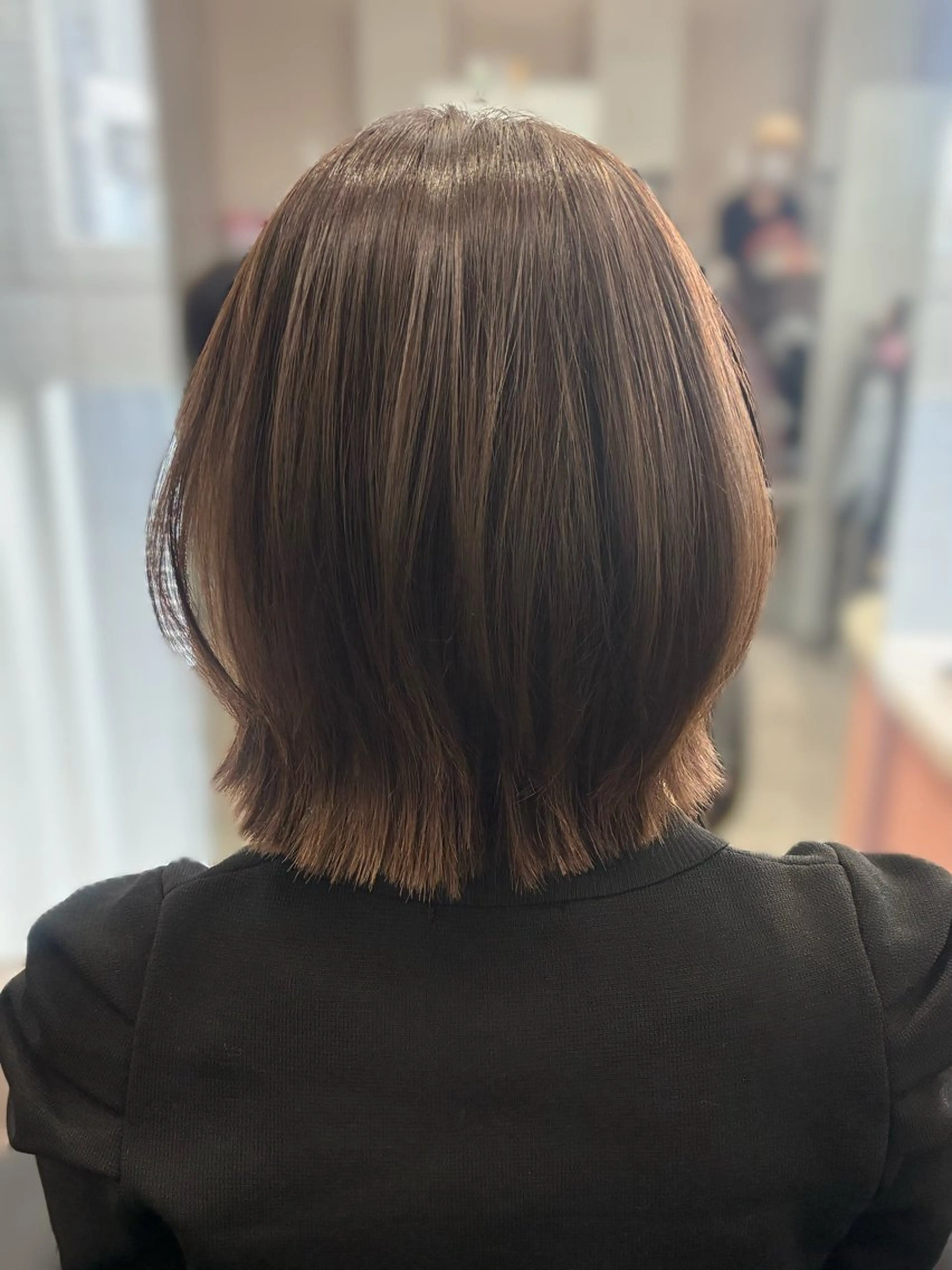 ミディアム カラー ボブレイヤー ボブ レイヤーカット 田中 鈴乃／ボブレイヤーのヘアスタイル