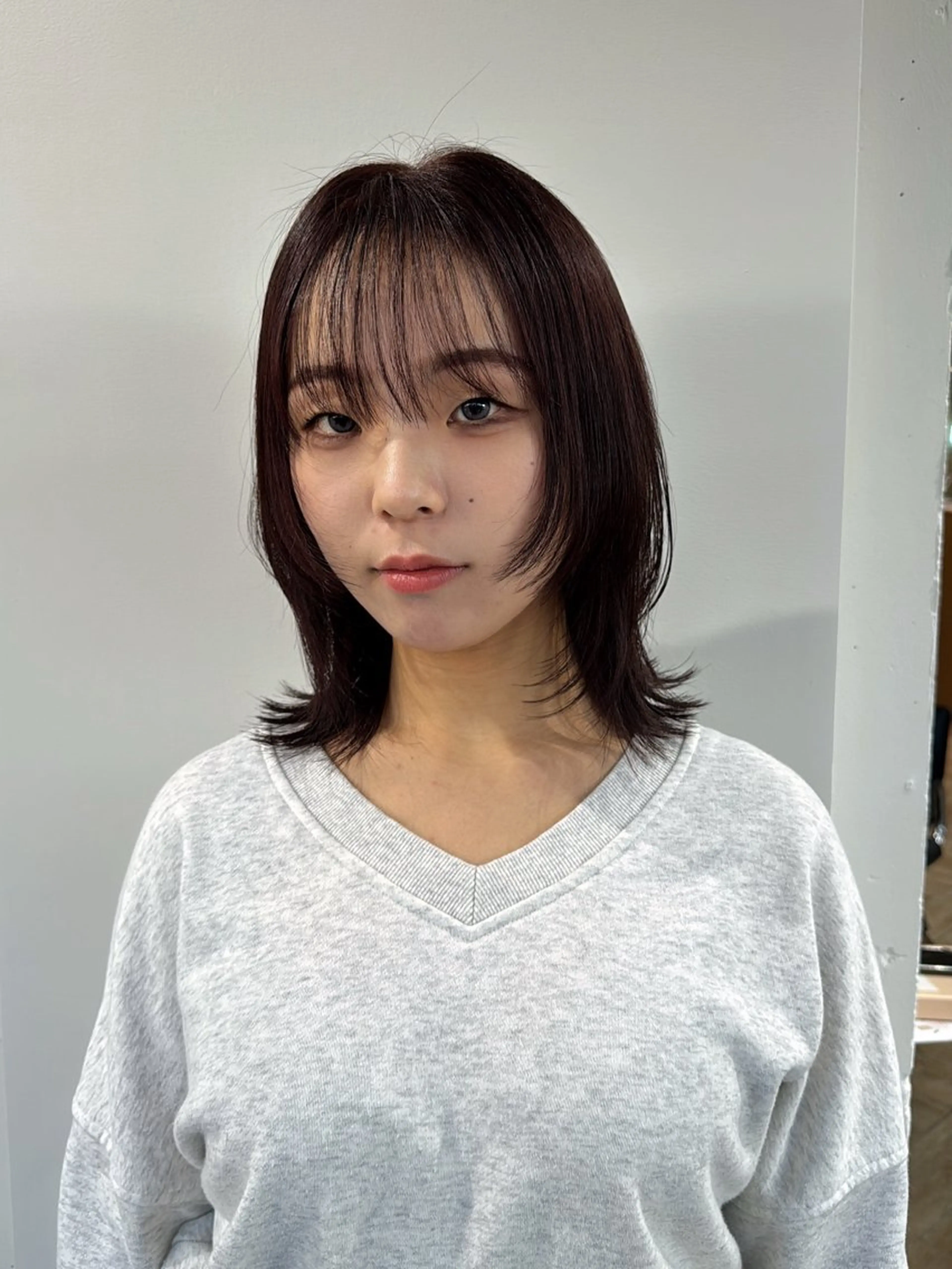 ミディアム カット ヘアカラー トリートメント 新潟/万代/ベージュ ダブルカラー髙橋魁真のヘアスタイル