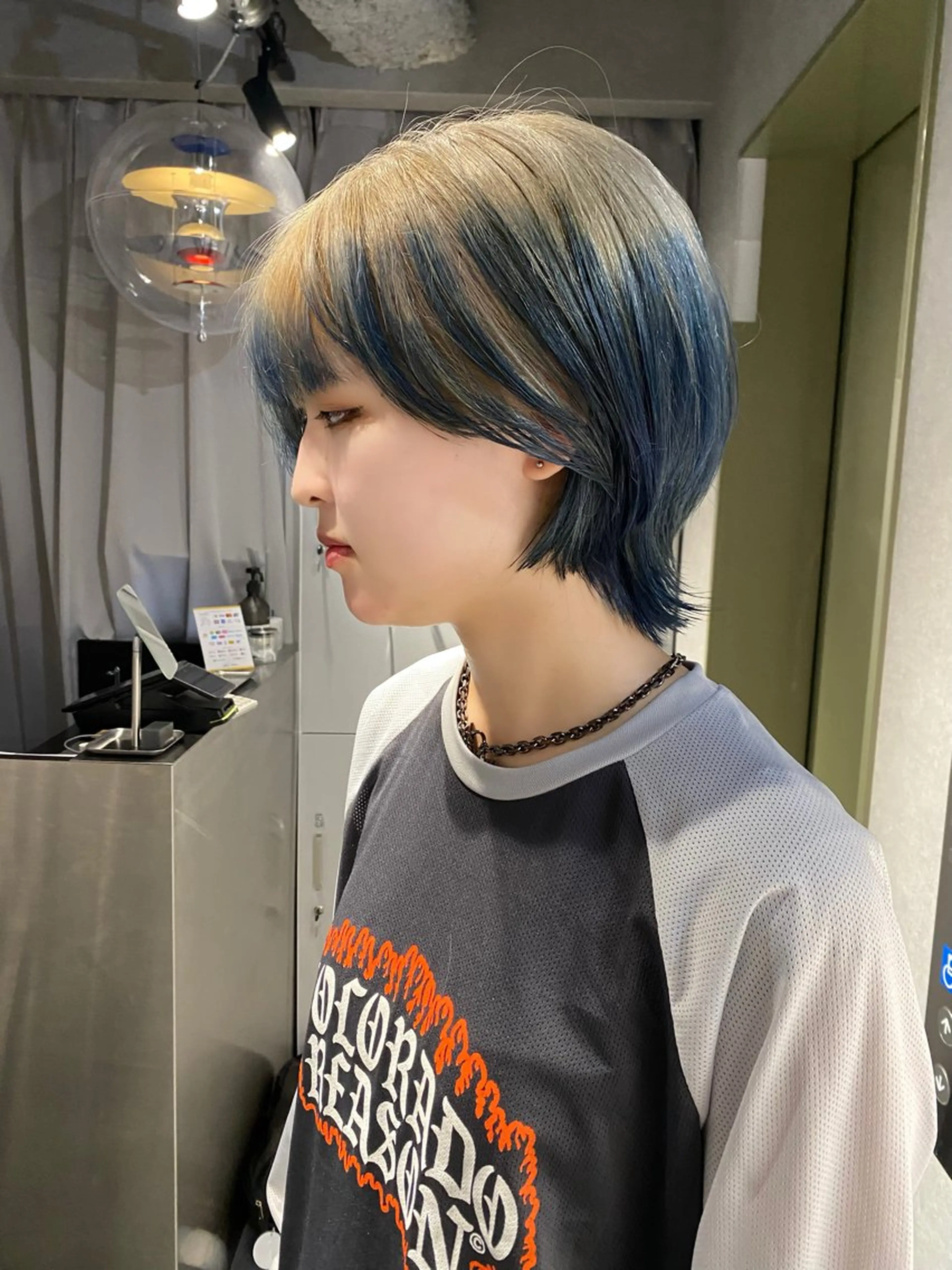 ショート カラー カット ヘアカラー トリートメント jyui/原宿 ハイトーン/デザインのヘアスタイル