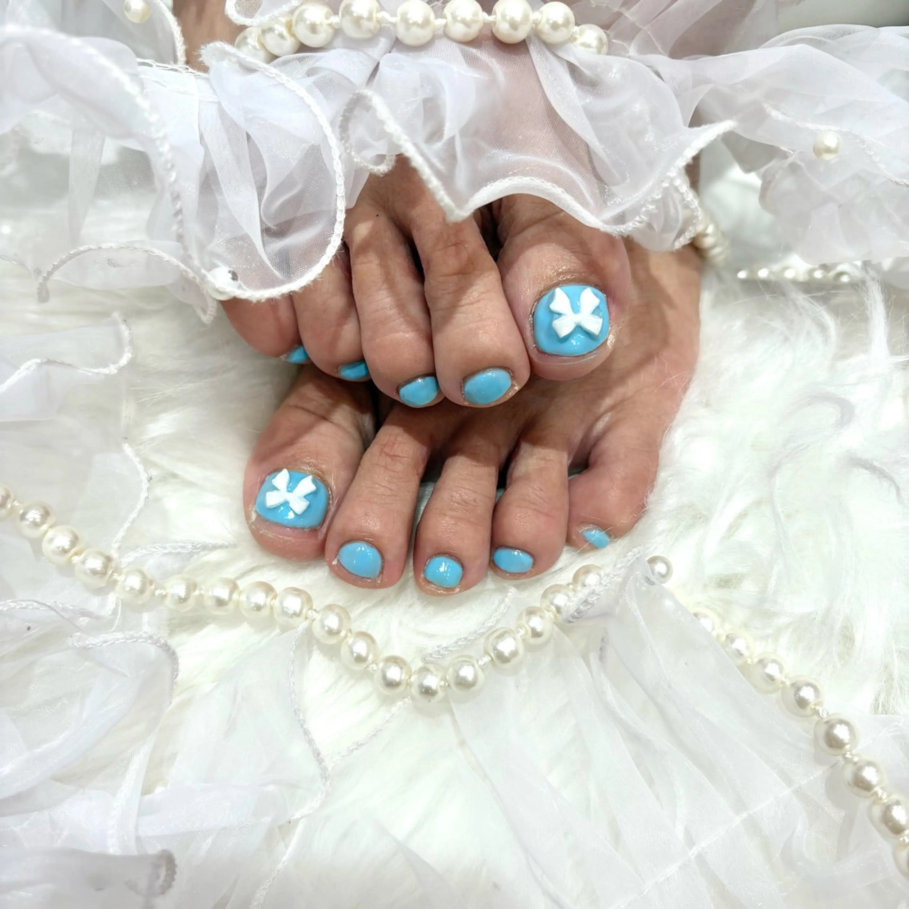 🔰口コミ記入必須【Jr.】FOOT⭐️オフなし⭐️フット親指2本アート(フットバス込み)の写真