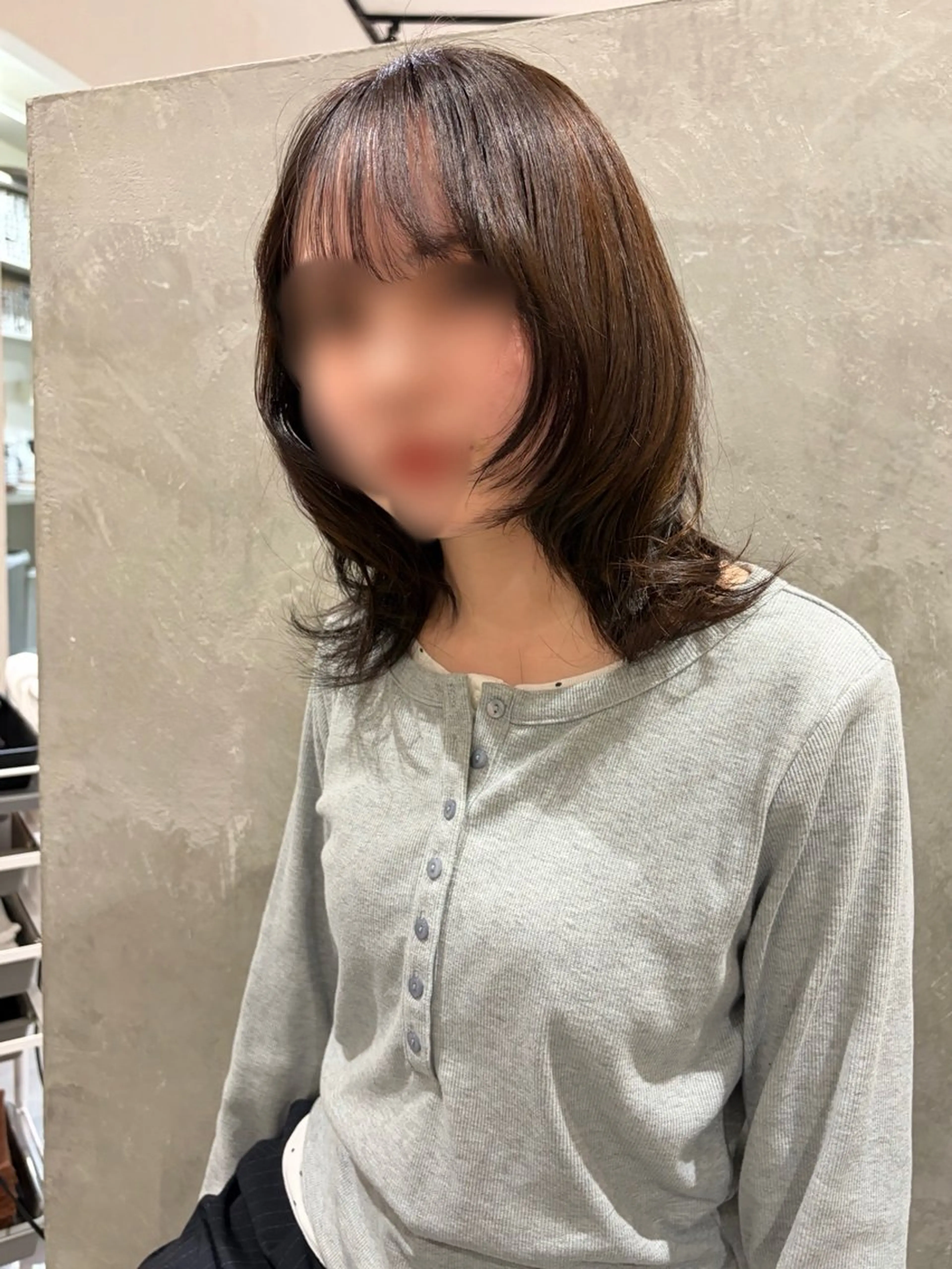 ミディアム カット 岡山レイヤーカット/ 髪質改善/松島大己のヘアスタイル