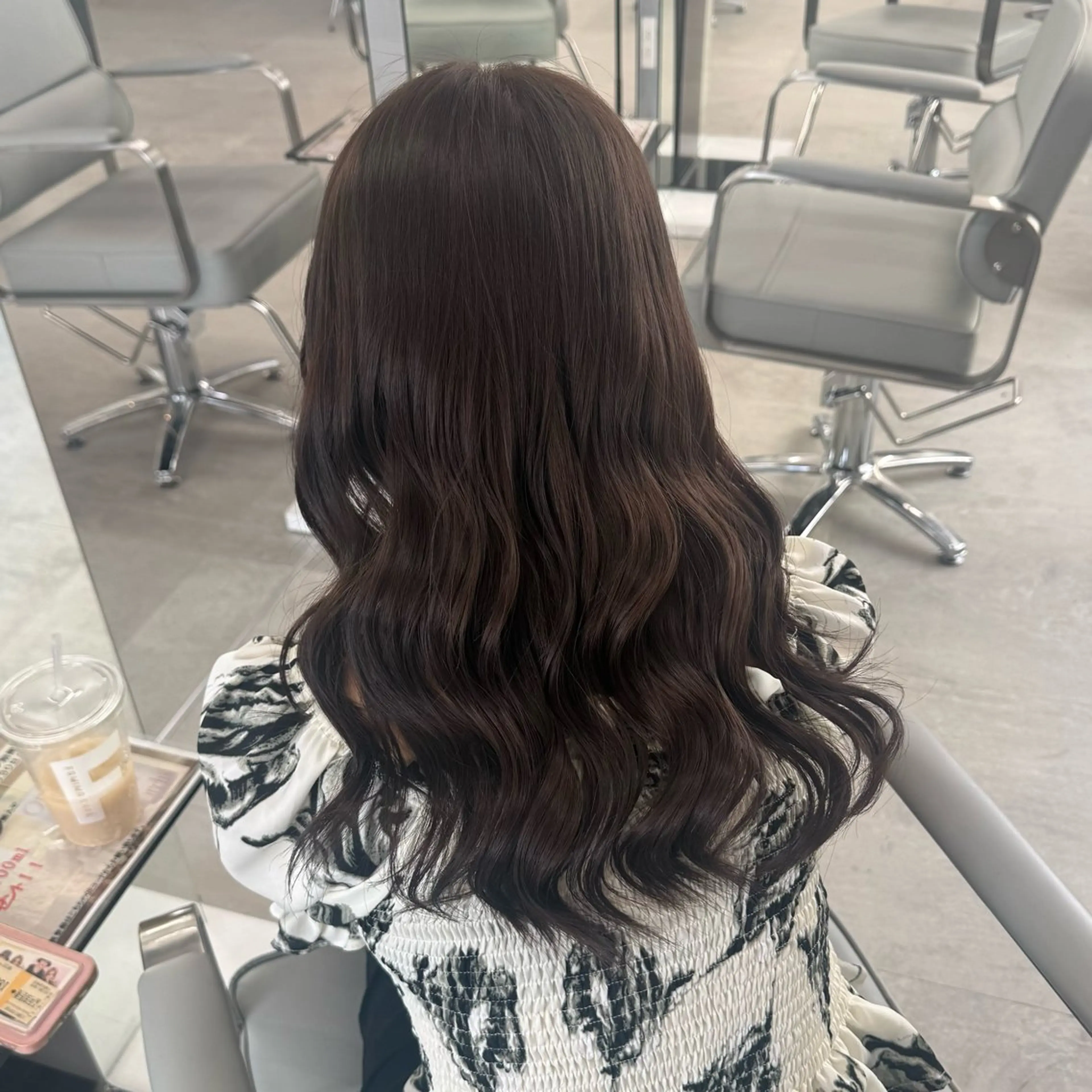 セミロング カラー ブラウンカラー カット ヘアカラー トリートメント 中明度カラー/ ベージュ/noaのヘアスタイル