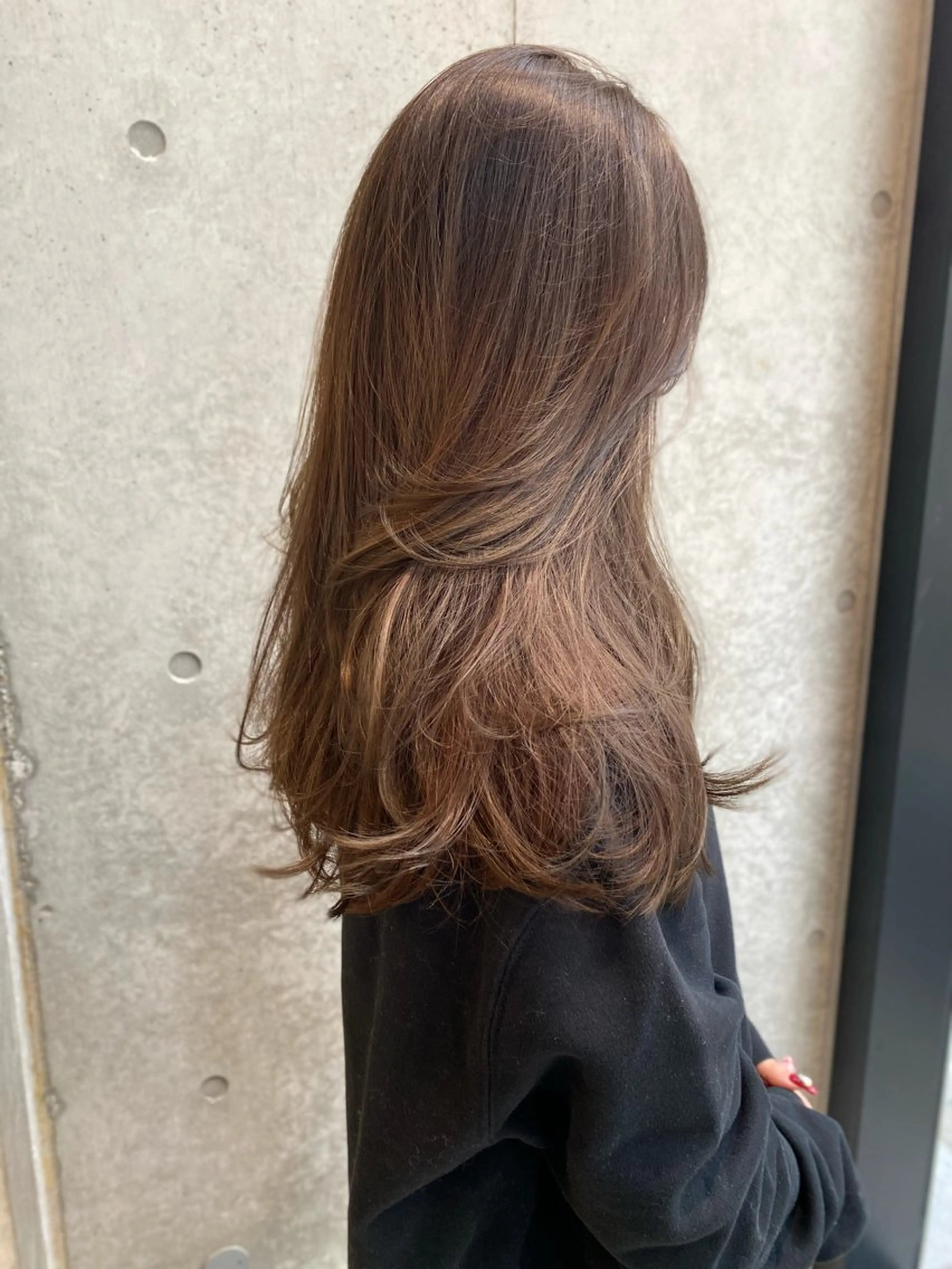 セミロング カラー カット ヘアカラー トリートメント レイヤー/柔色 カラー/SAkiのヘアスタイル