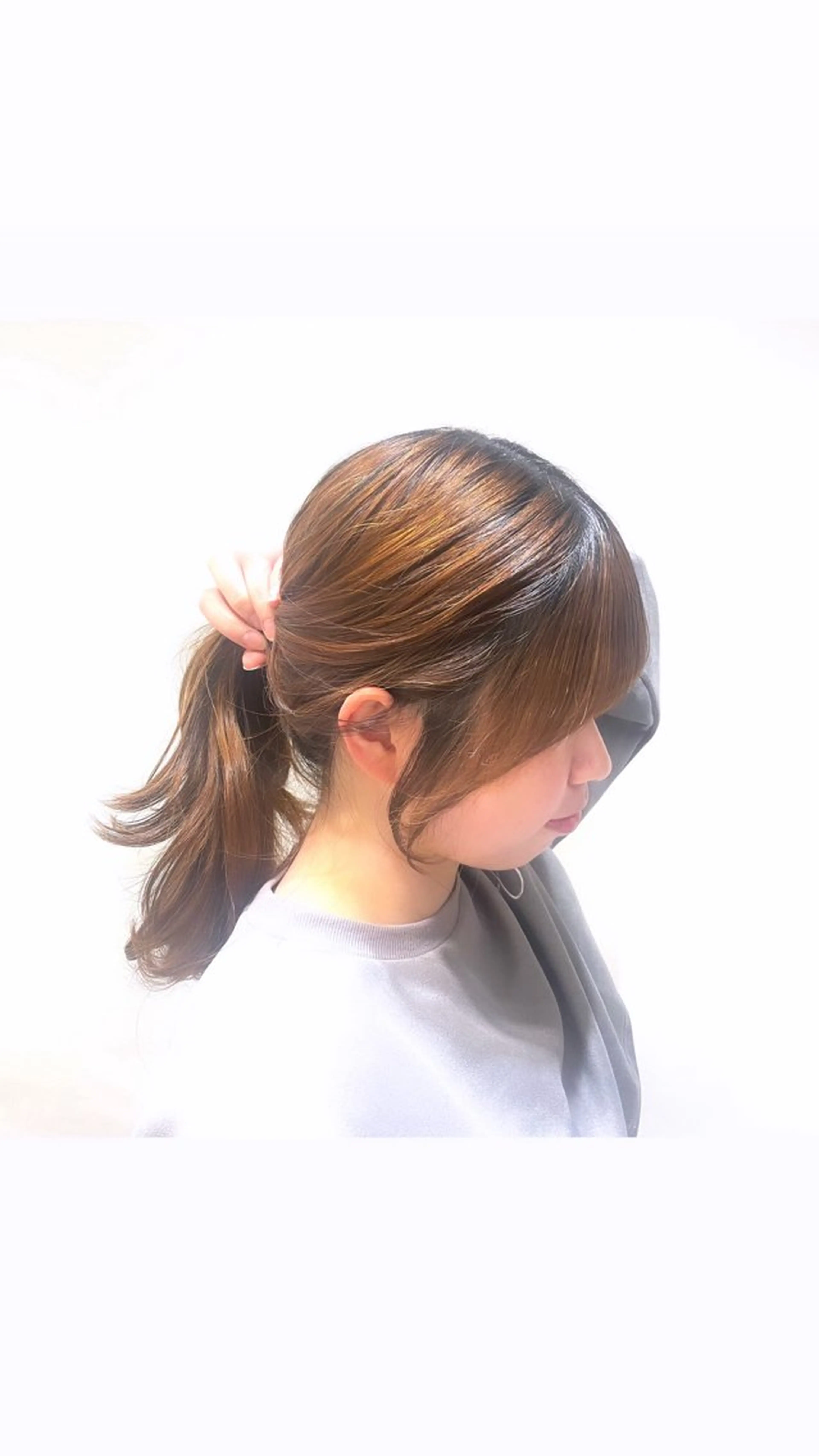 ロング サイドバング 小顔カット 掛川 麻緒のヘアスタイル