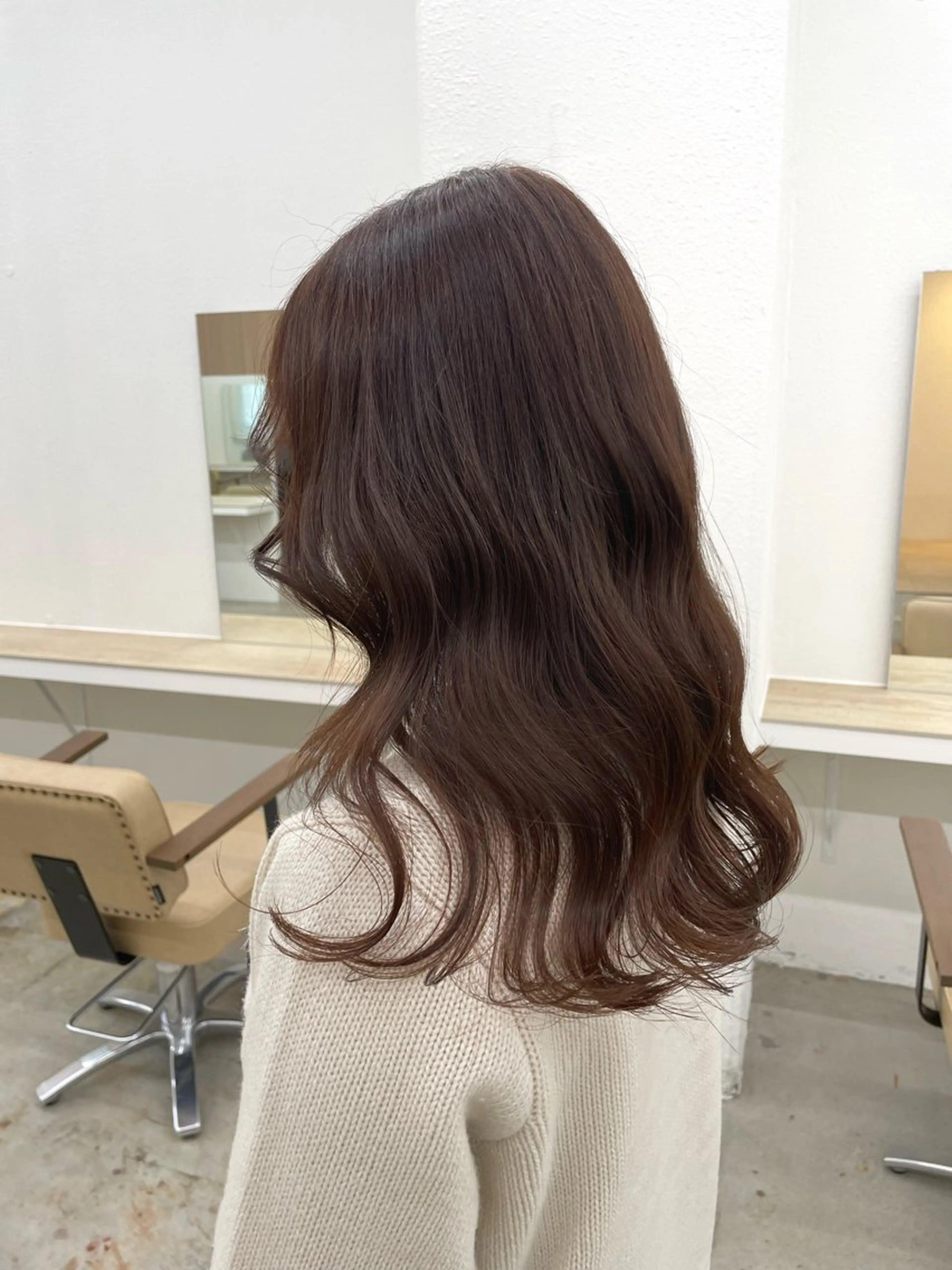 ミディアム カラー アッシュ アッシュブラウン ブラウンカラー 髪質改善 トリートメント トリートメント 暖色カラー🍒 ケアブリーチ/akiのヘアスタイル