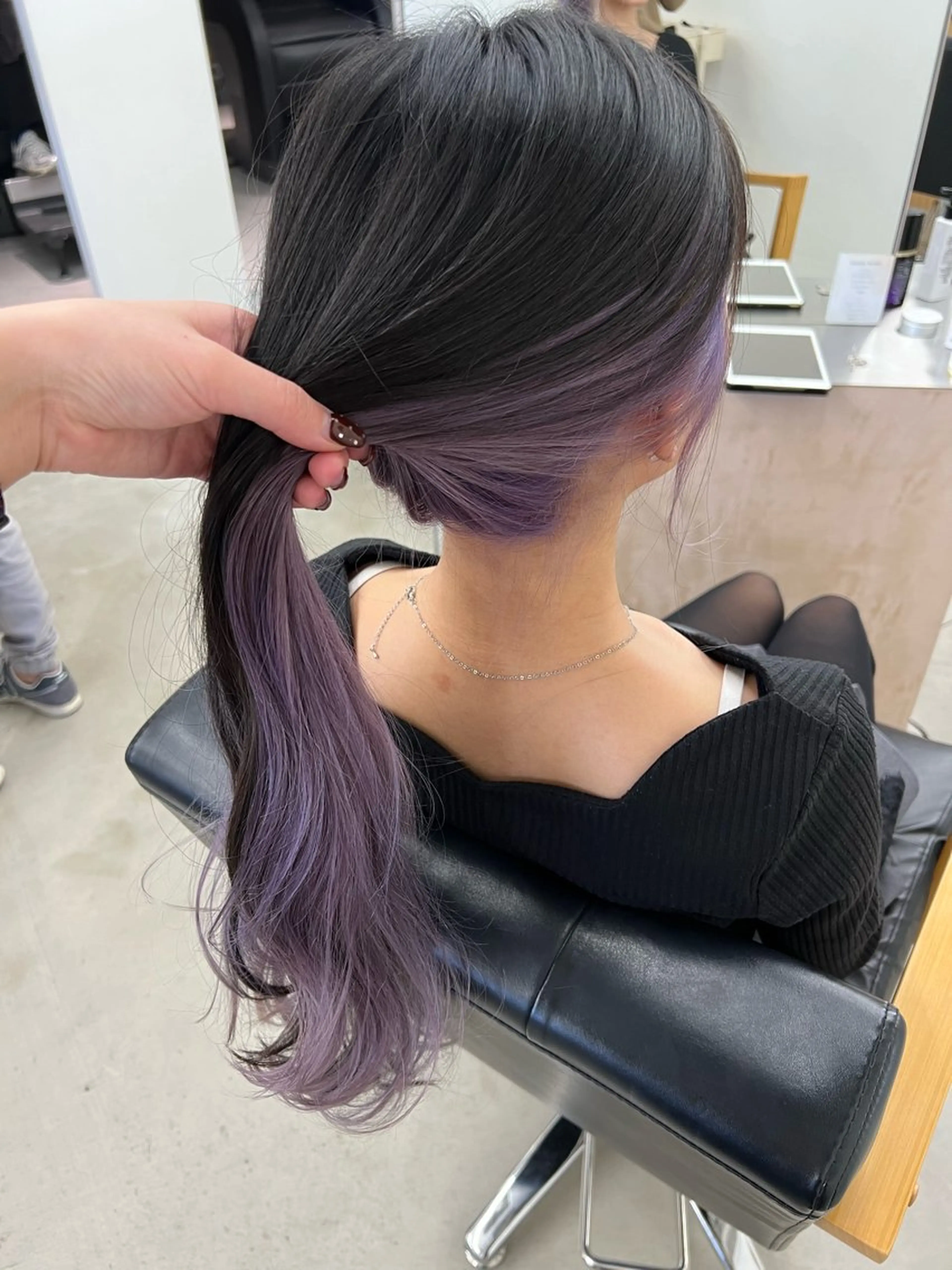 ロング カット ヘアカラー トリートメント vince. moekoのヘアスタイル