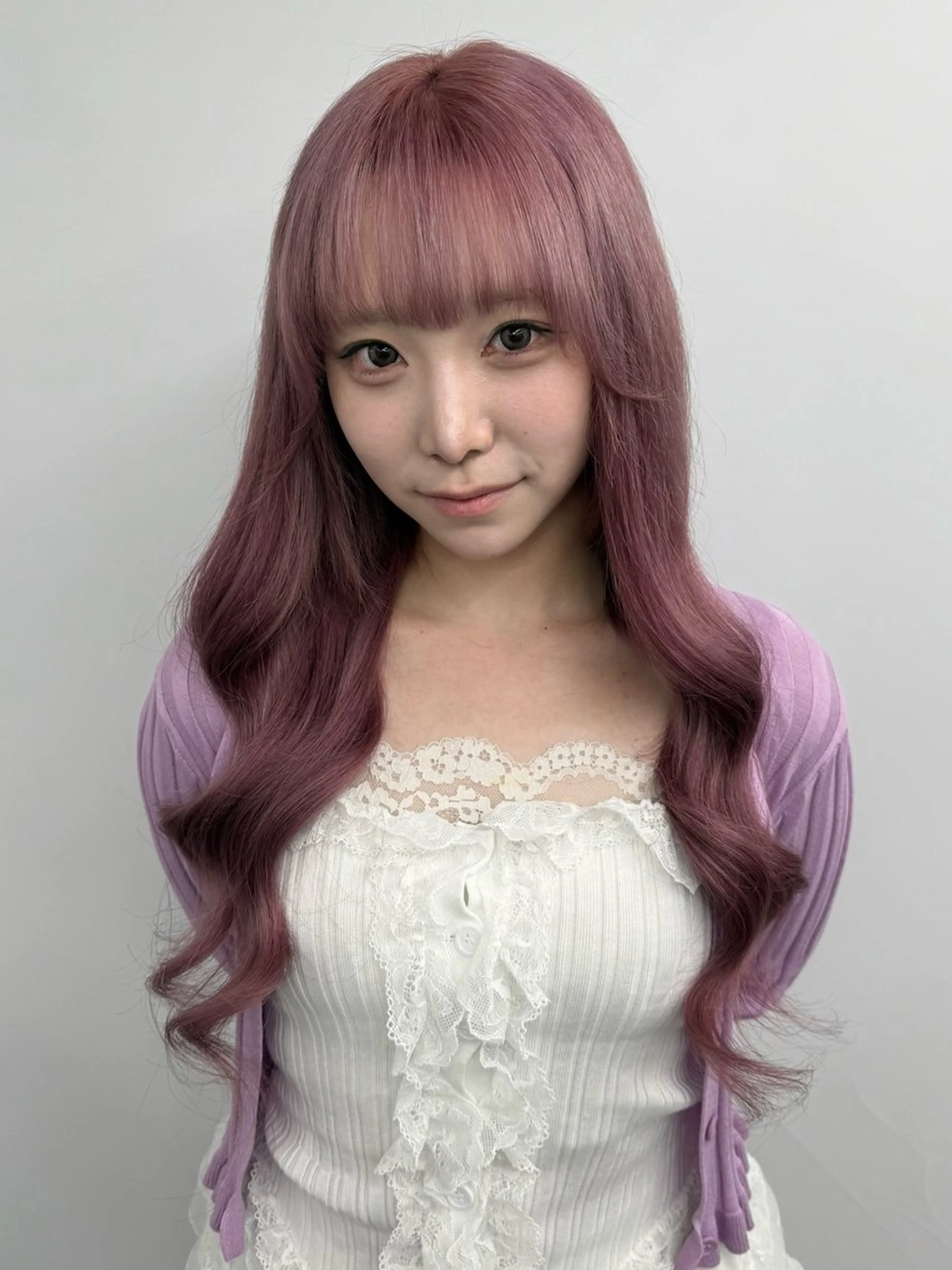 ロング カラー エクステ エクステ 𝙃𝘼𝙍𝙐🎀 韓国×エクステのヘアスタイル