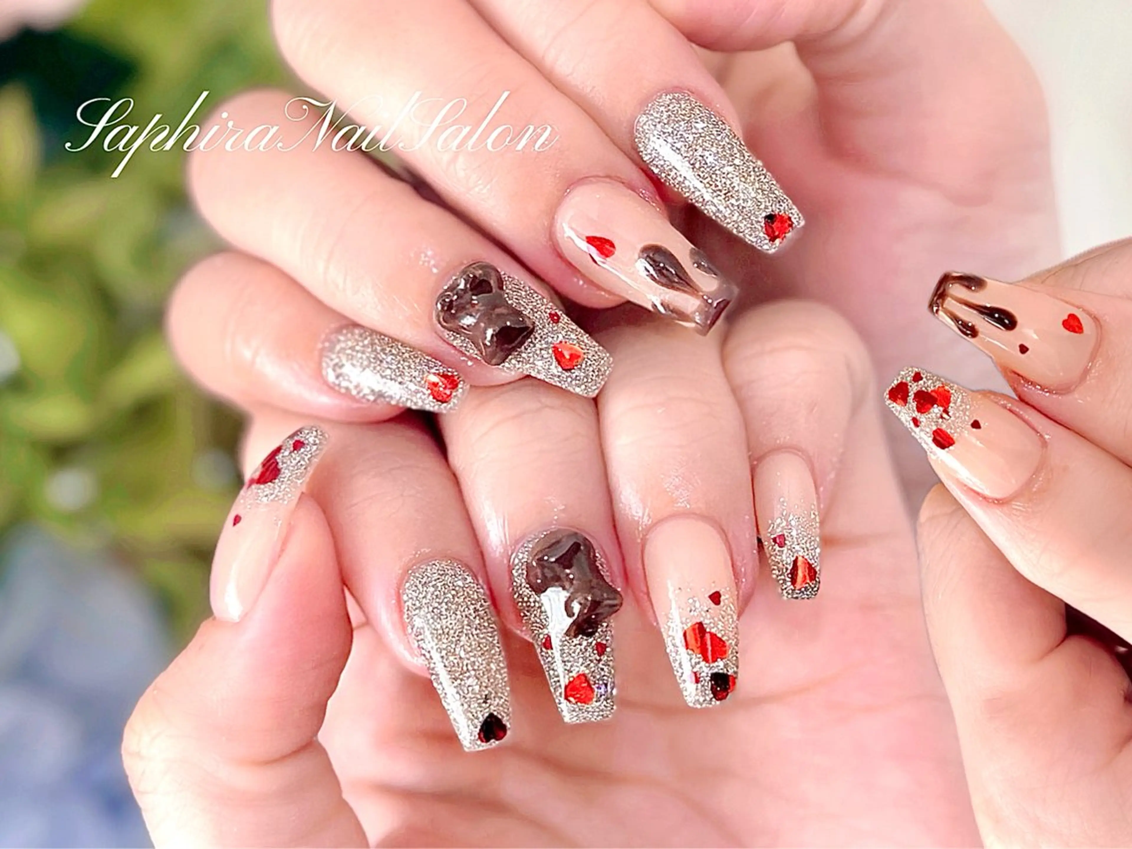 カラー ハンドネイル Saphiraネイル サロン錦糸町のネイルデザイン