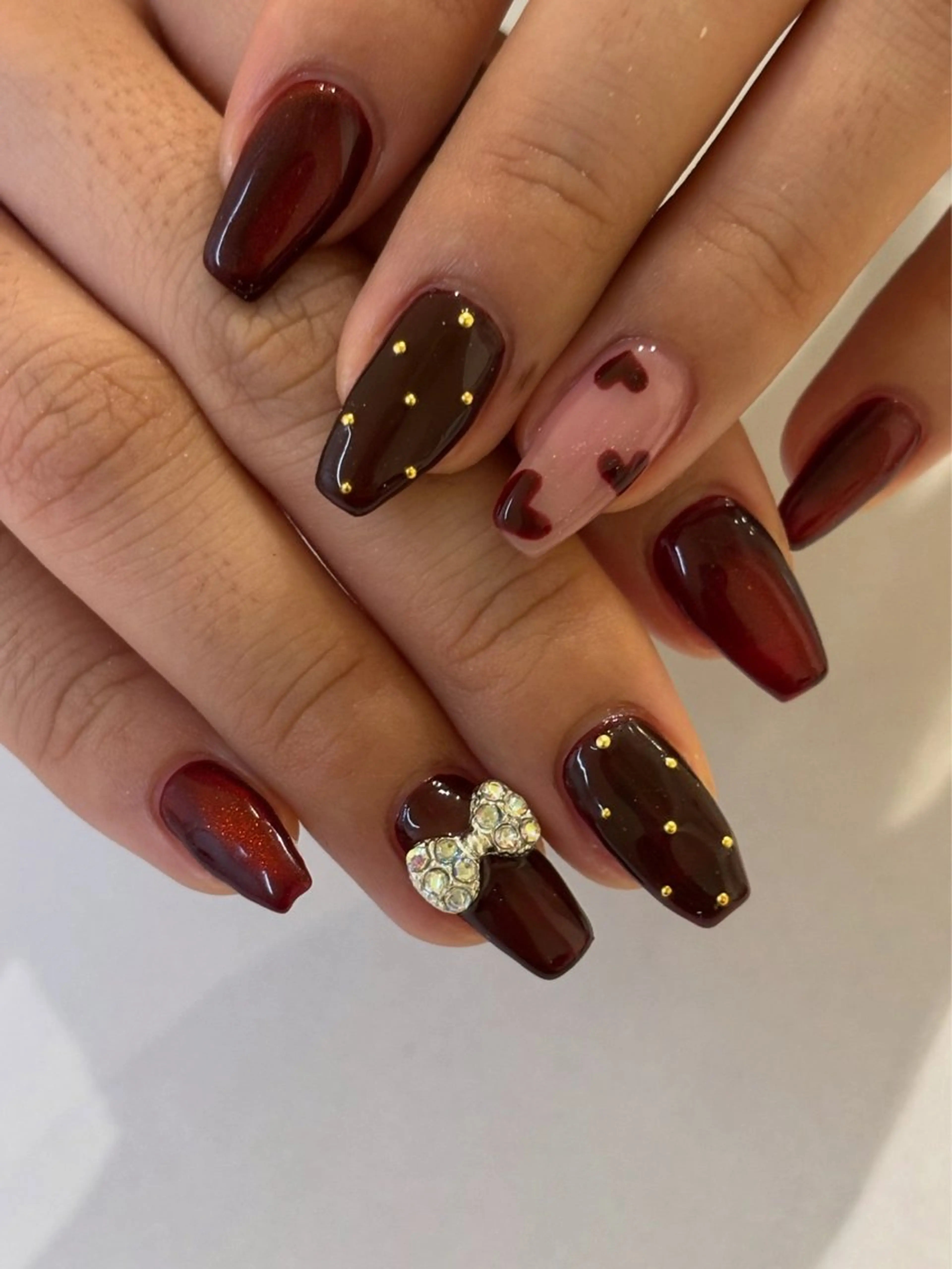 ネイル バレンタイン ハンドネイル Ann nailのネイルデザイン