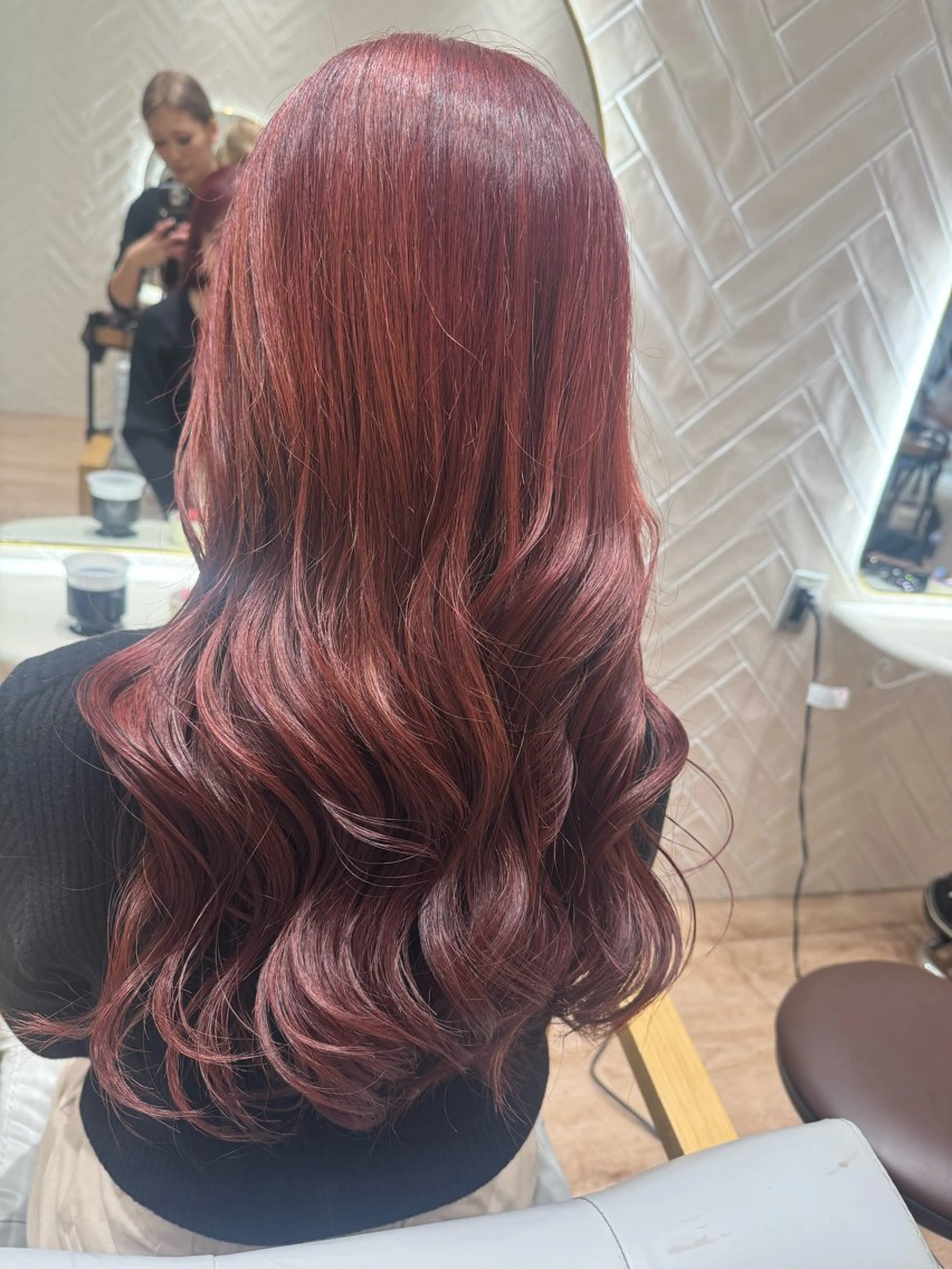 ロング カラー ヘアカラー トリートメント 河添 麗菜のヘアスタイル