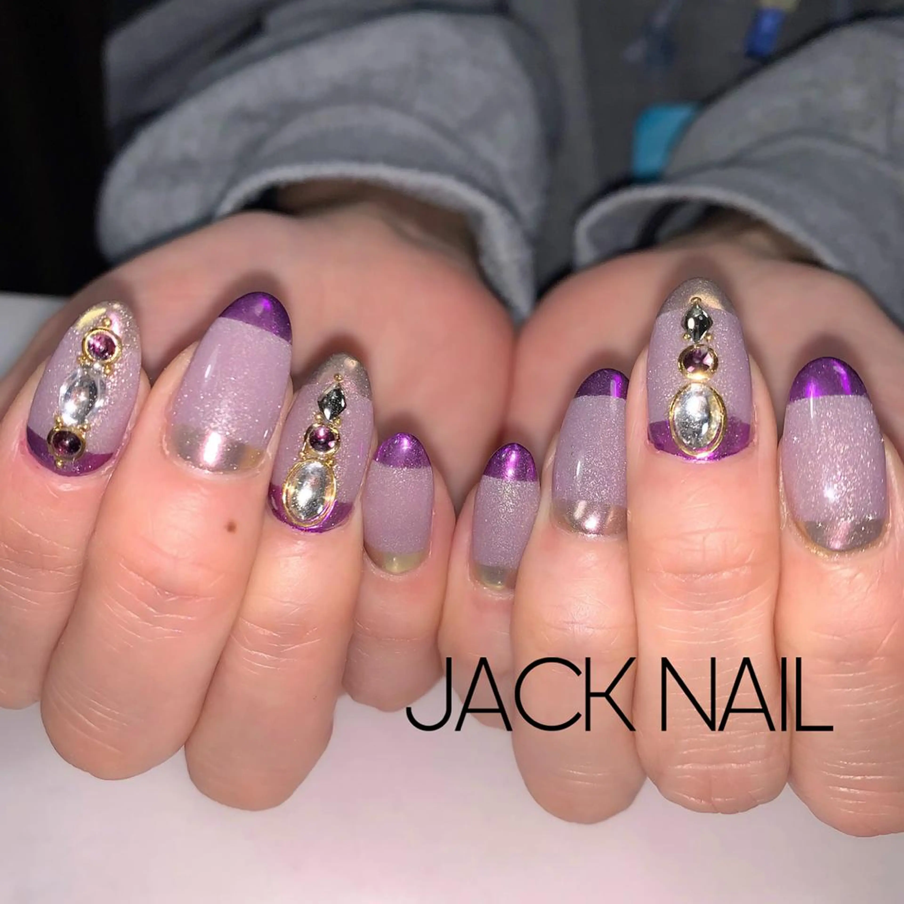 ネイル ハンドネイル JACK NAIL 💜Ayakaのネイルデザイン