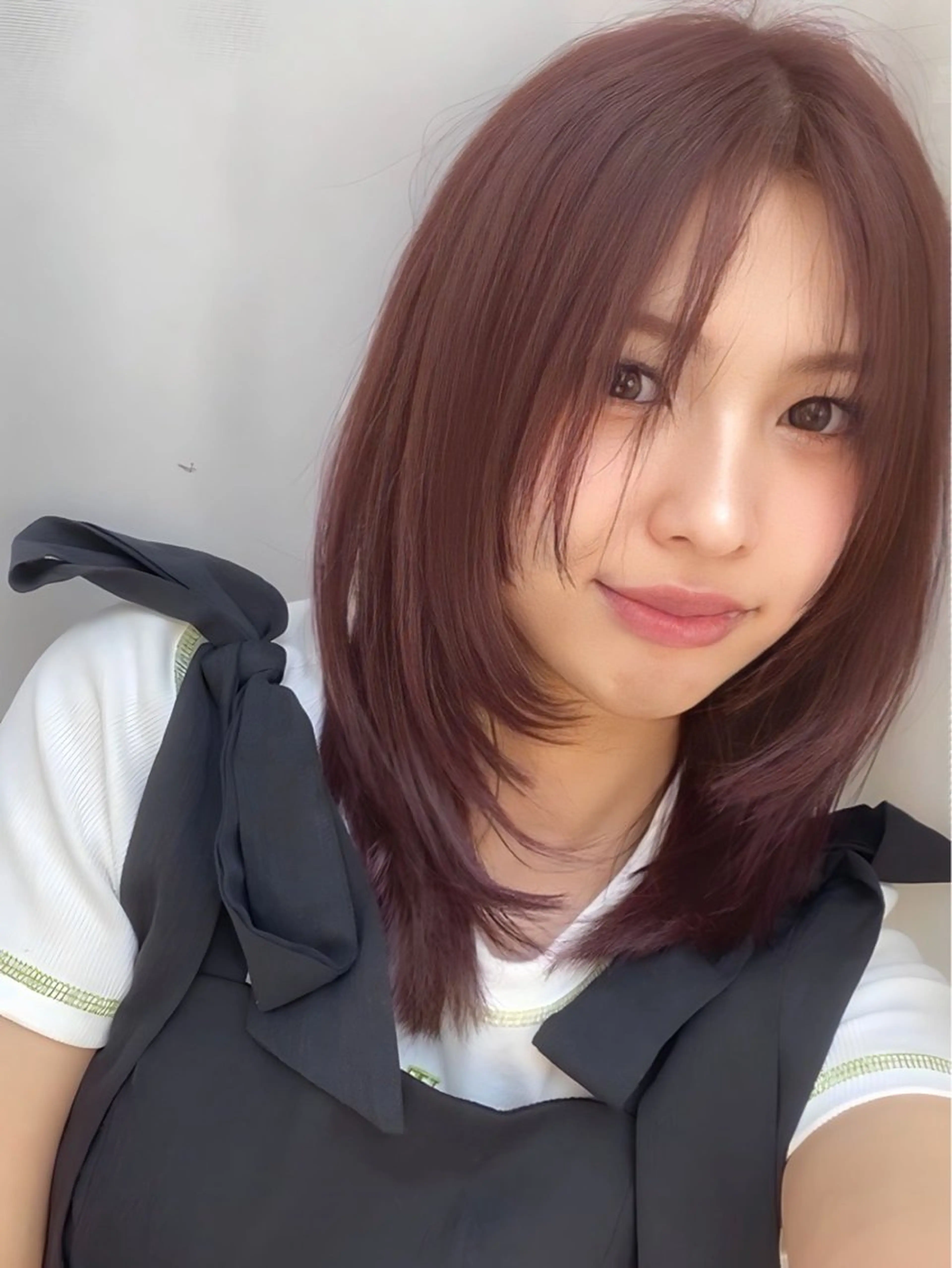 ミディアム カラー パーマ ヘアアレンジ カット ヘアカラー トリートメント ヘアセット 小野寺瑞希 /最小顔カットのヘアスタイル