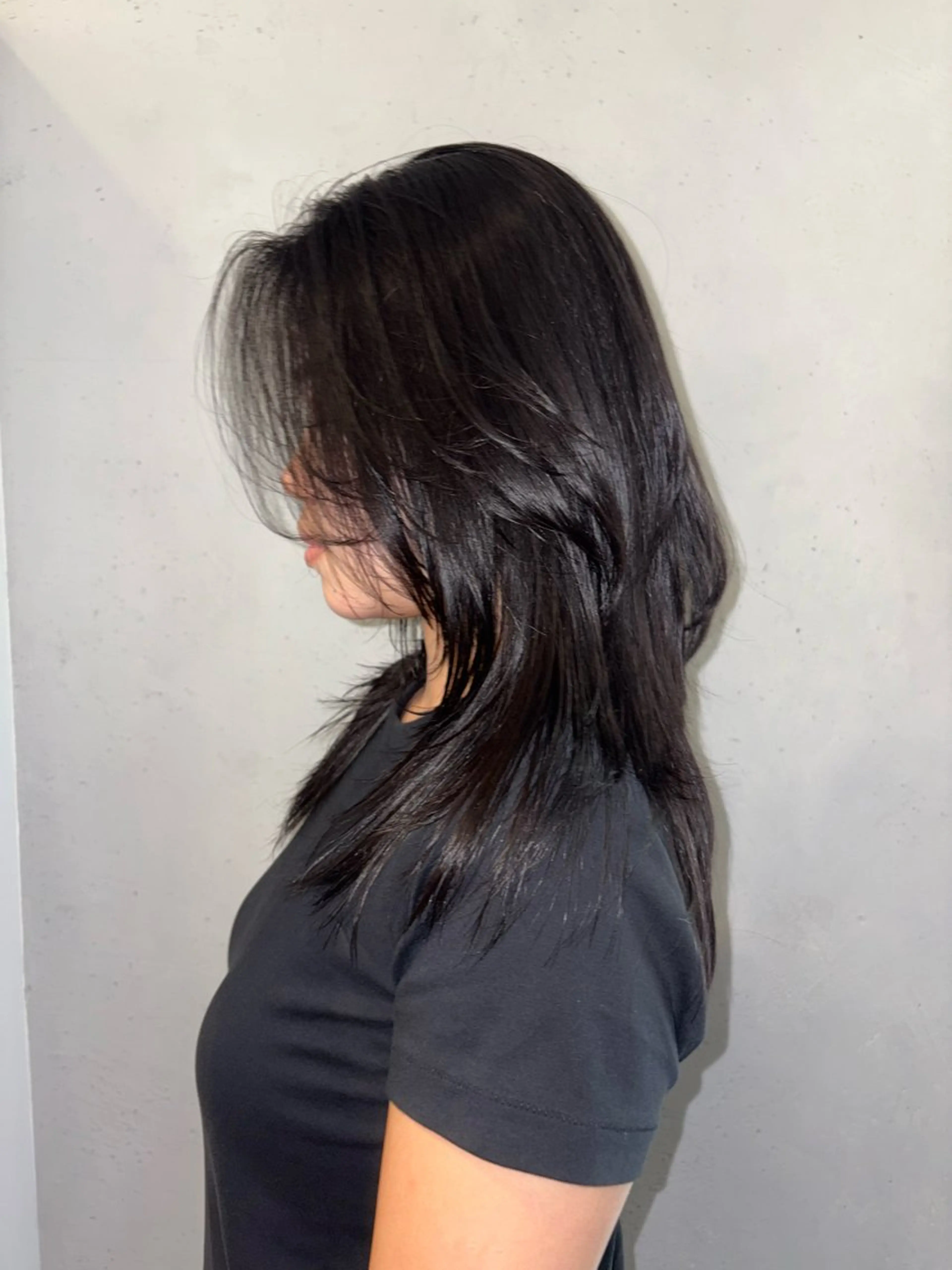 セミロング カラー 吉武 茂暉のヘアスタイル