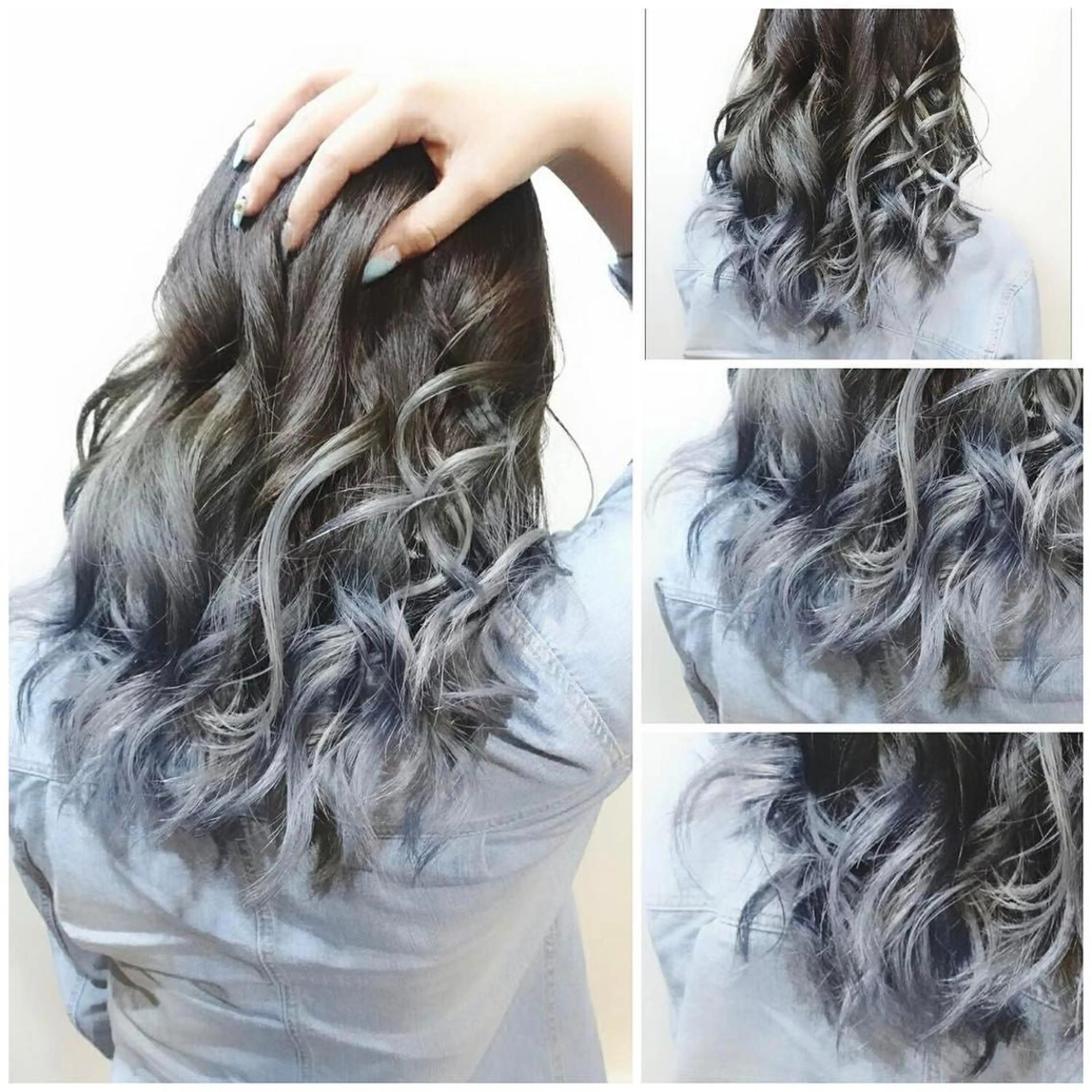 ミディアム カラー ヘアアレンジ アッシュ ブルーカラー ヘアカラー トリートメント 次世代シールエクステ 錦糸町 小泉 朋之のヘアスタイル