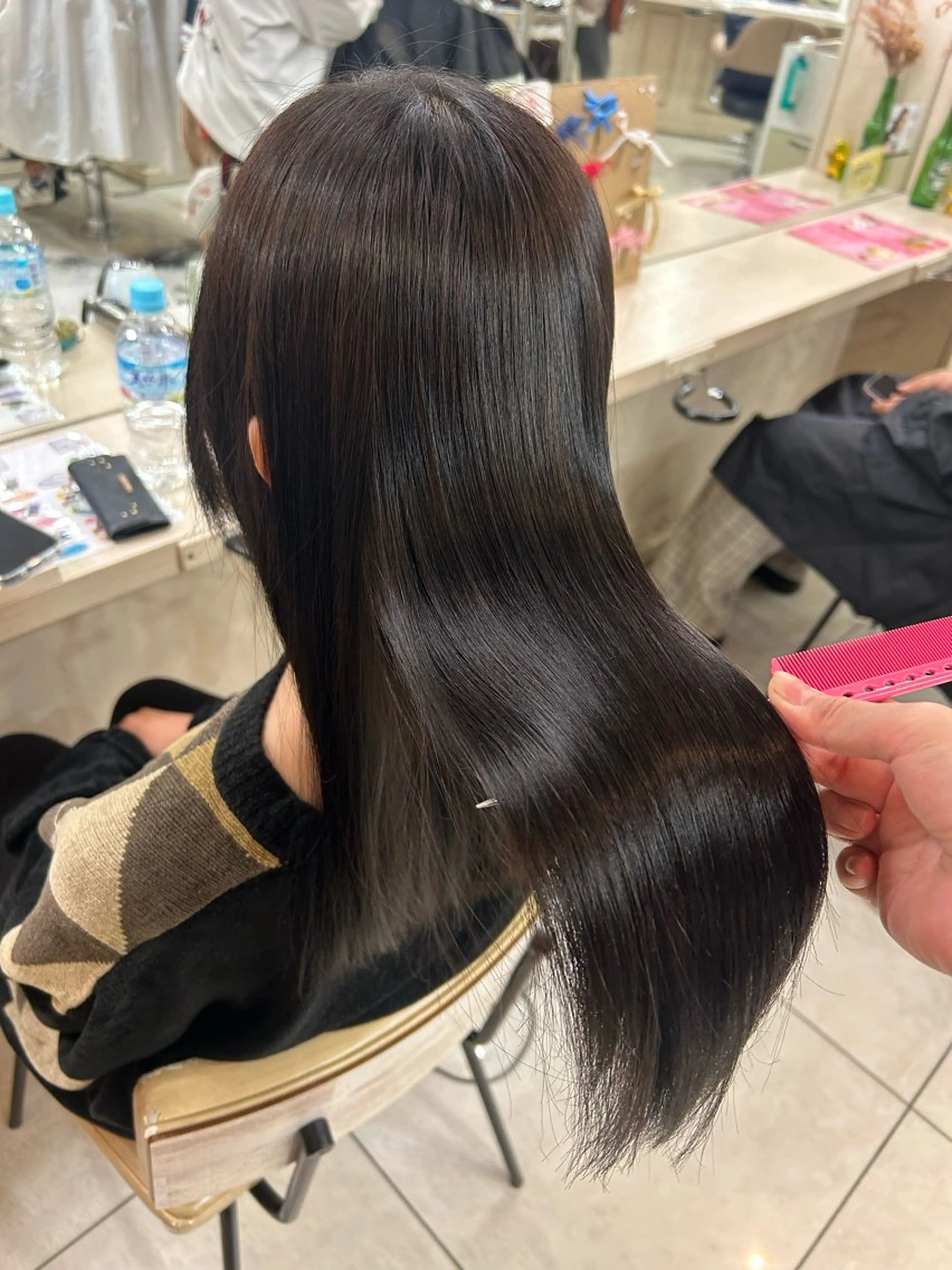 ロング 縮毛矯正 暖色カラー🪷 オタク美容師🎶のヘアスタイル