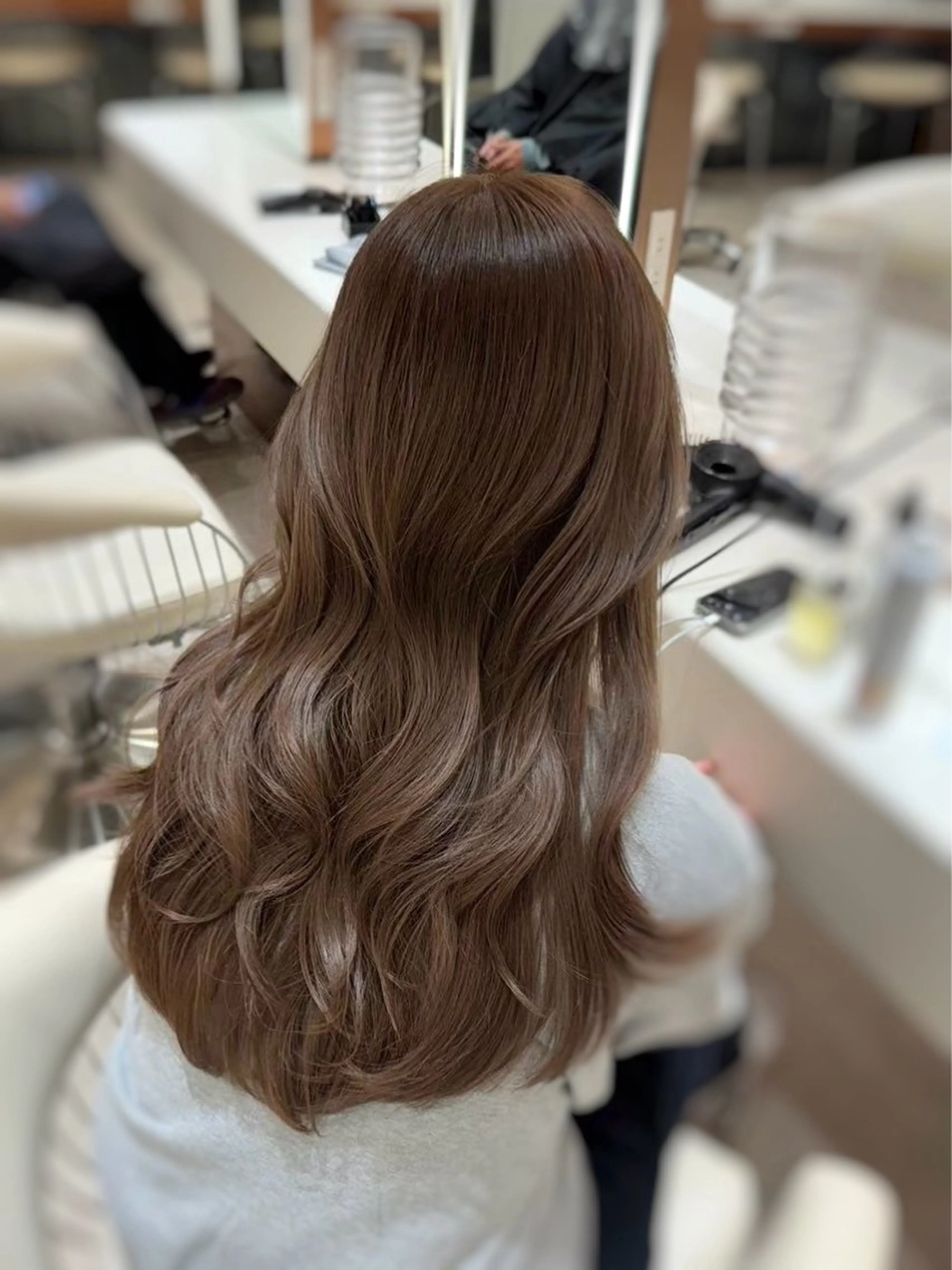 セミロング カラー ベージュカラー レイヤーカット カット ヘアカラー トリートメント レイヤー/ハッシュ 渋谷/サッタのヘアスタイル