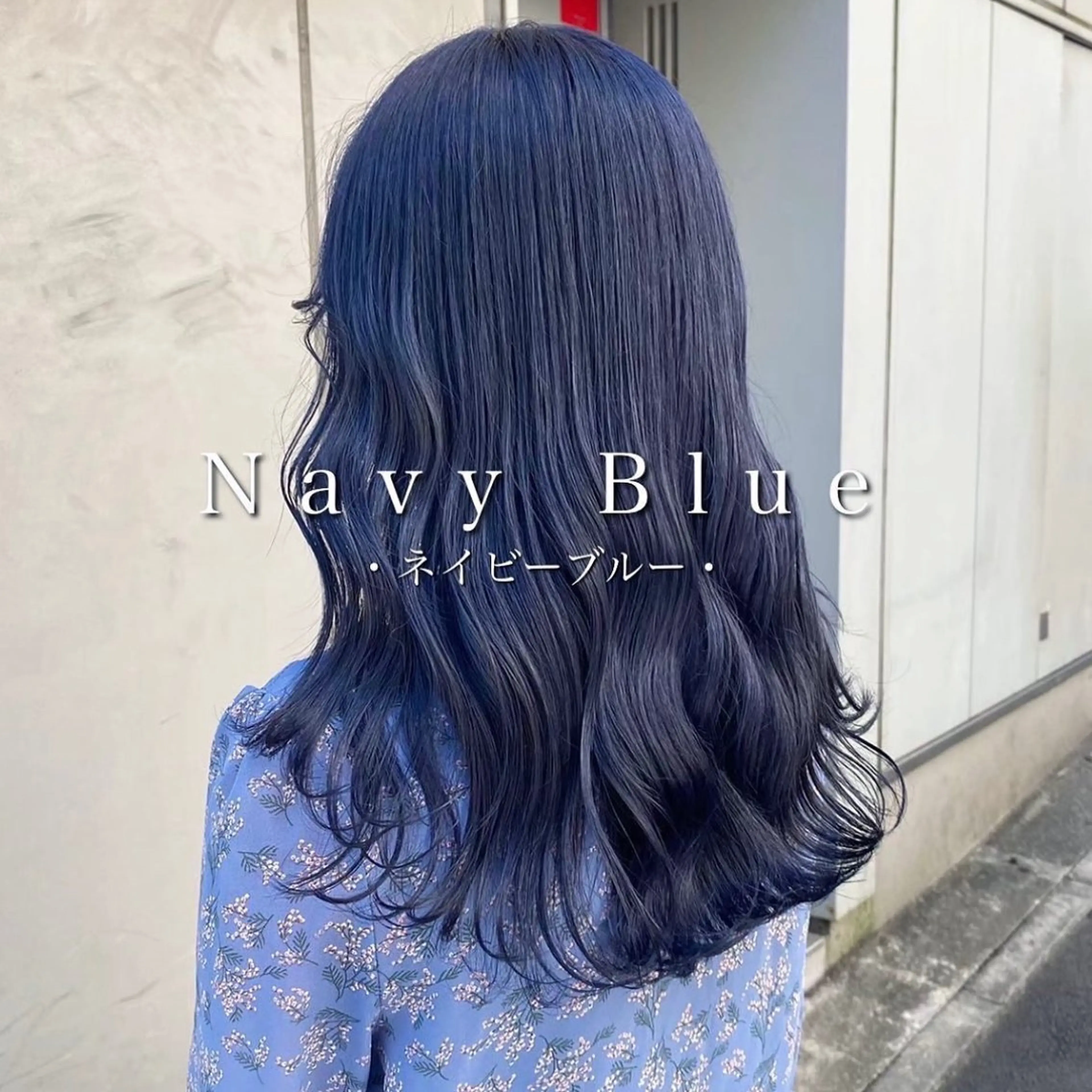 ロング カラー 黒髪 ブルーカラー ブルーブラック ブルーラベンダー ハイトーンカラー ヘアカラー 🦋重くない暗髪🦋 Hana🦋のヘアスタイル