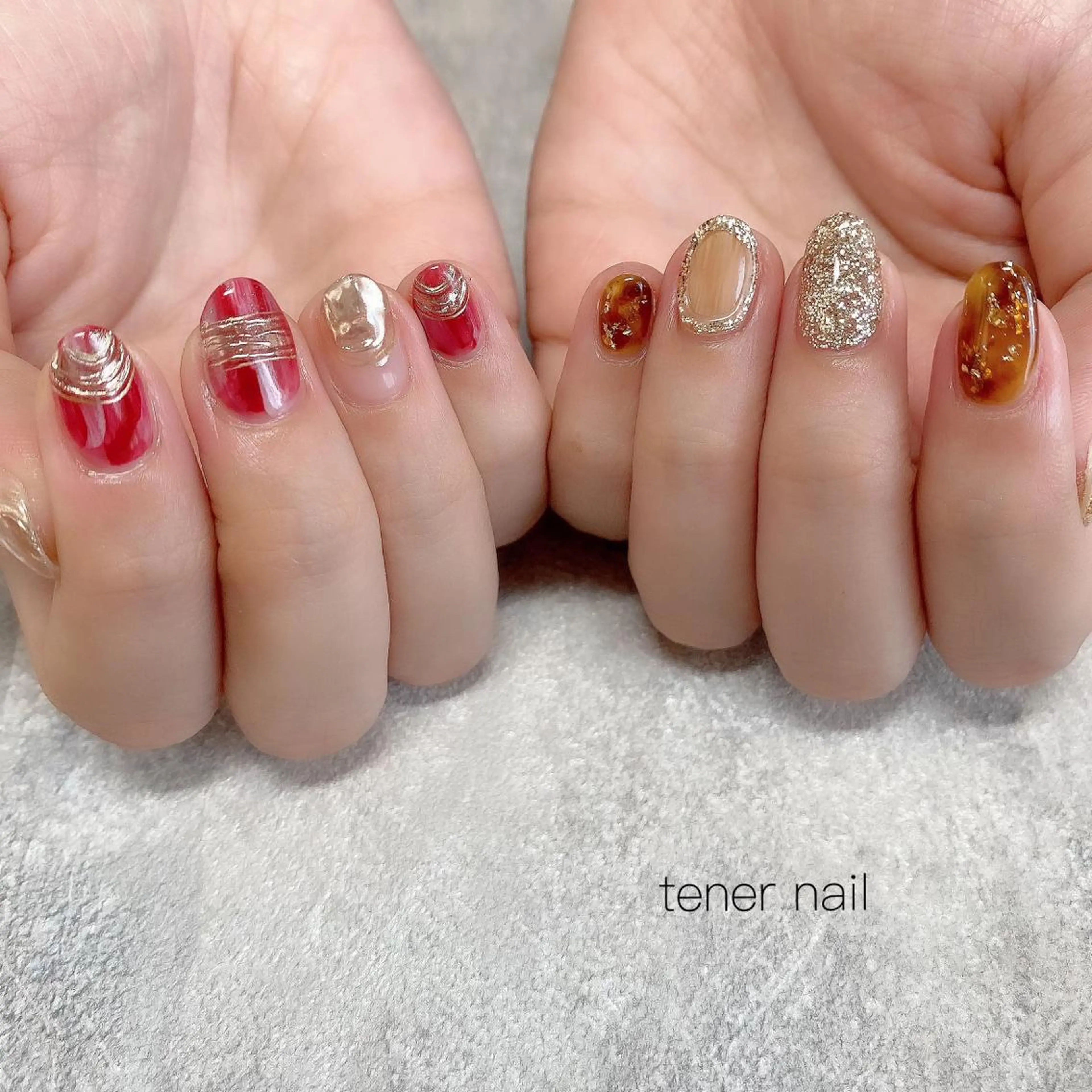 ネイル べっ甲ネイル テネルネイル tener nailのネイルデザイン