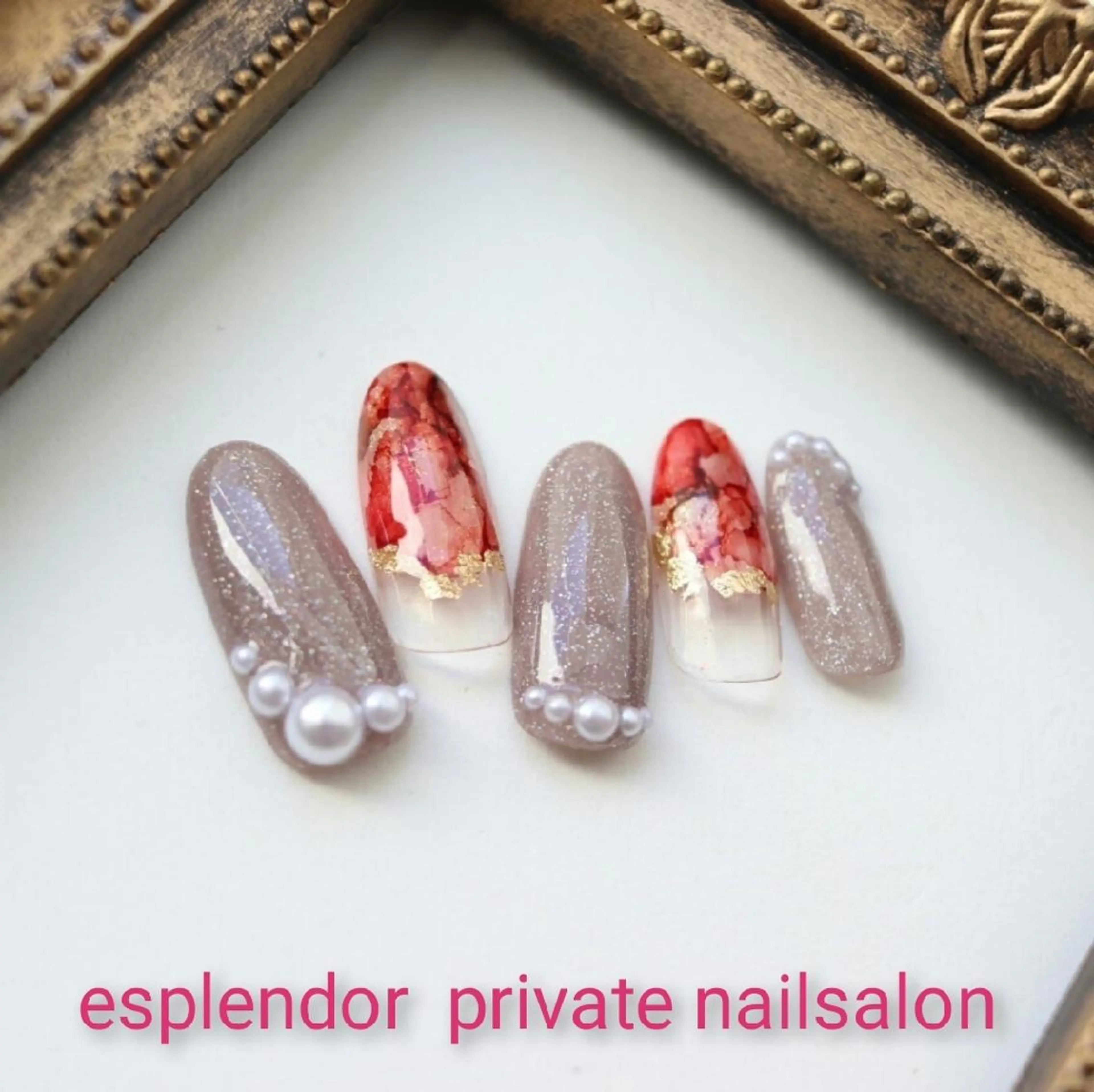ネイル アートネイル 大理石ネイル(マーブル) esplendor  小野寺のネイルデザイン
