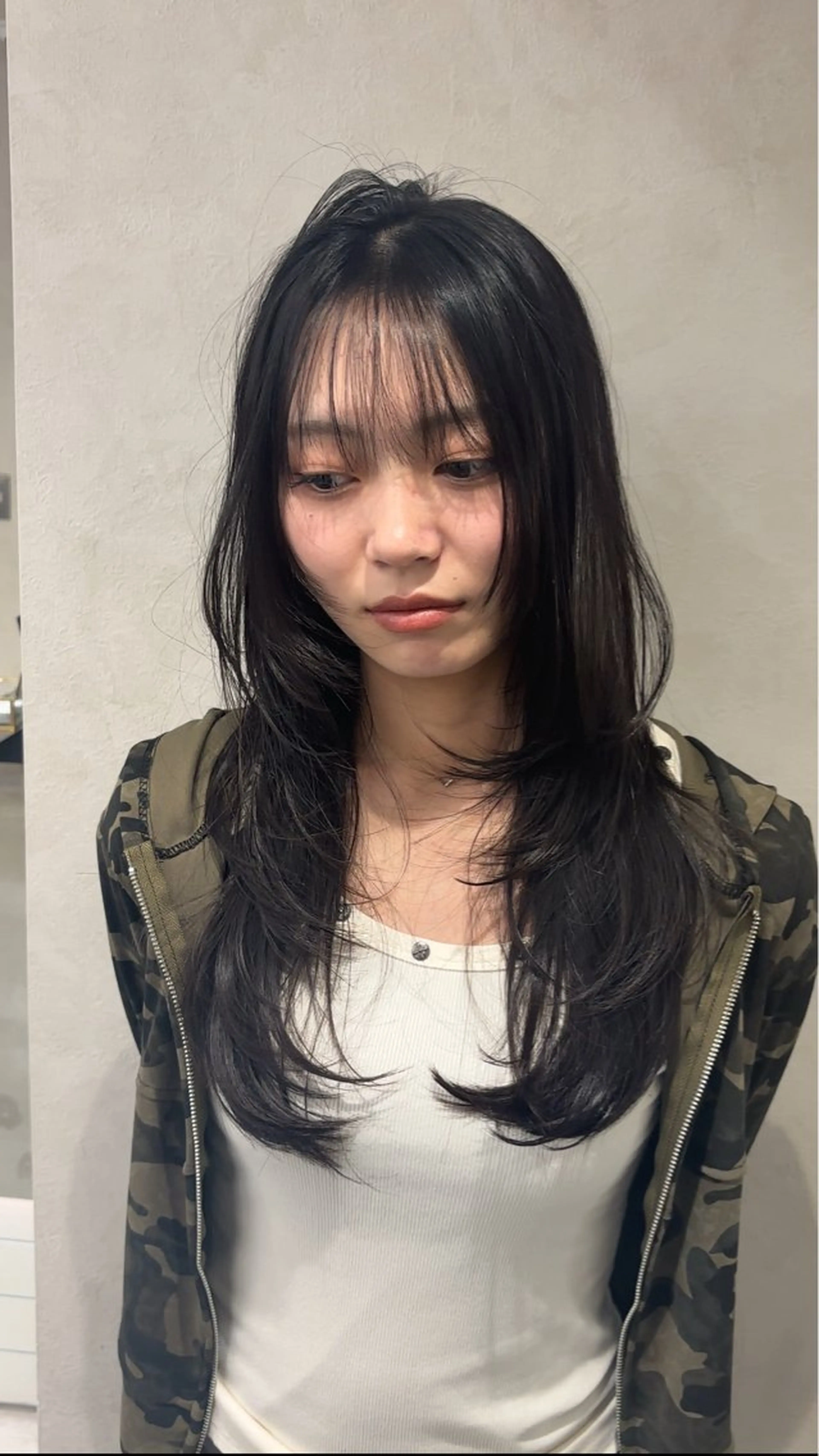 ロング ハッシュカット ハイレイヤー レイヤーカット Yuta✂︎ 韓国レイヤー🪽のヘアスタイル