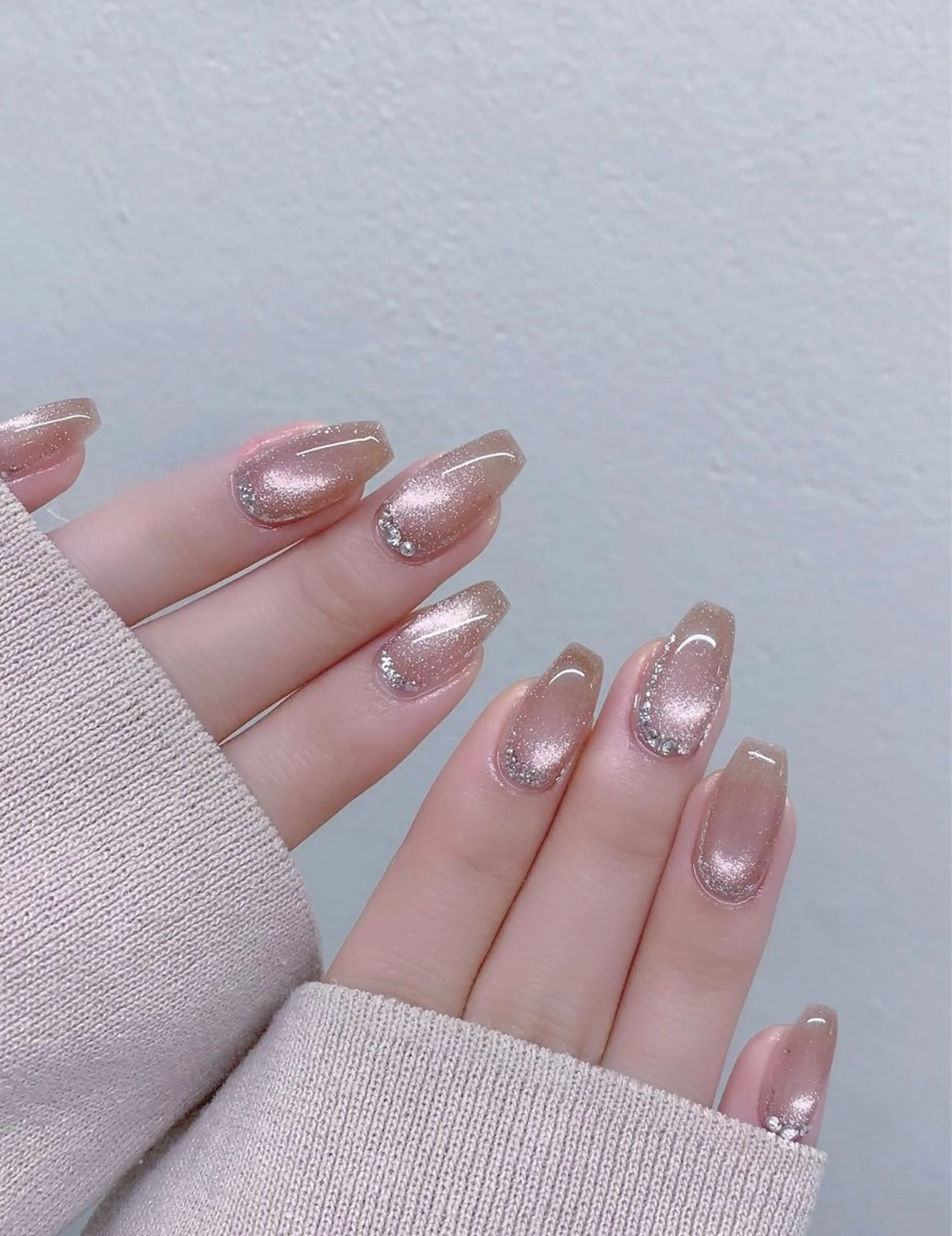 ネイル アートネイル フレンチネイル グラデーション ラメ(グリッター) ミラーネイル NailSalon✨ Écrinエクランのネイルデザイン