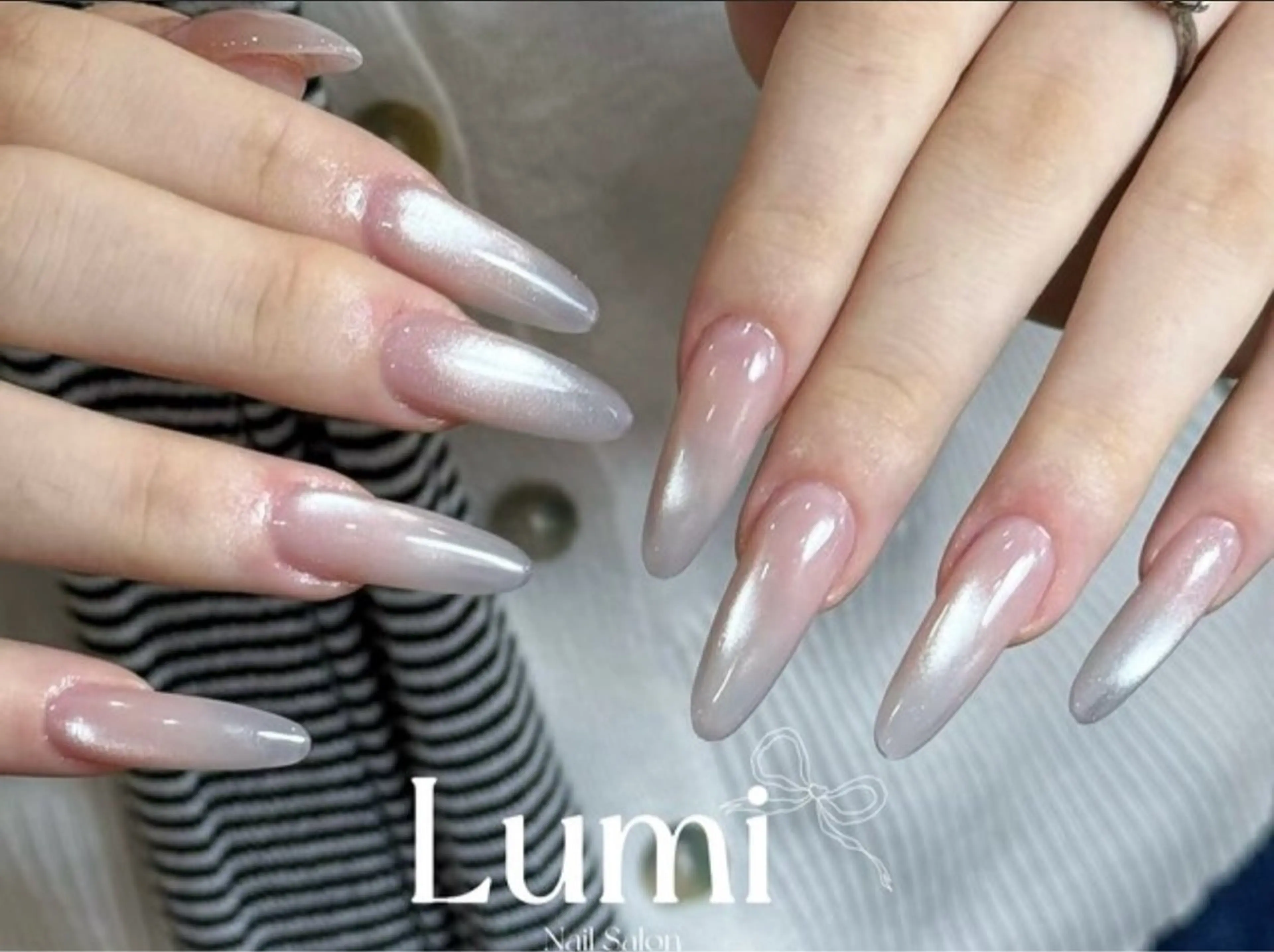 チップ長さ出し+ワンカラー/ラメ/マグネットの写真