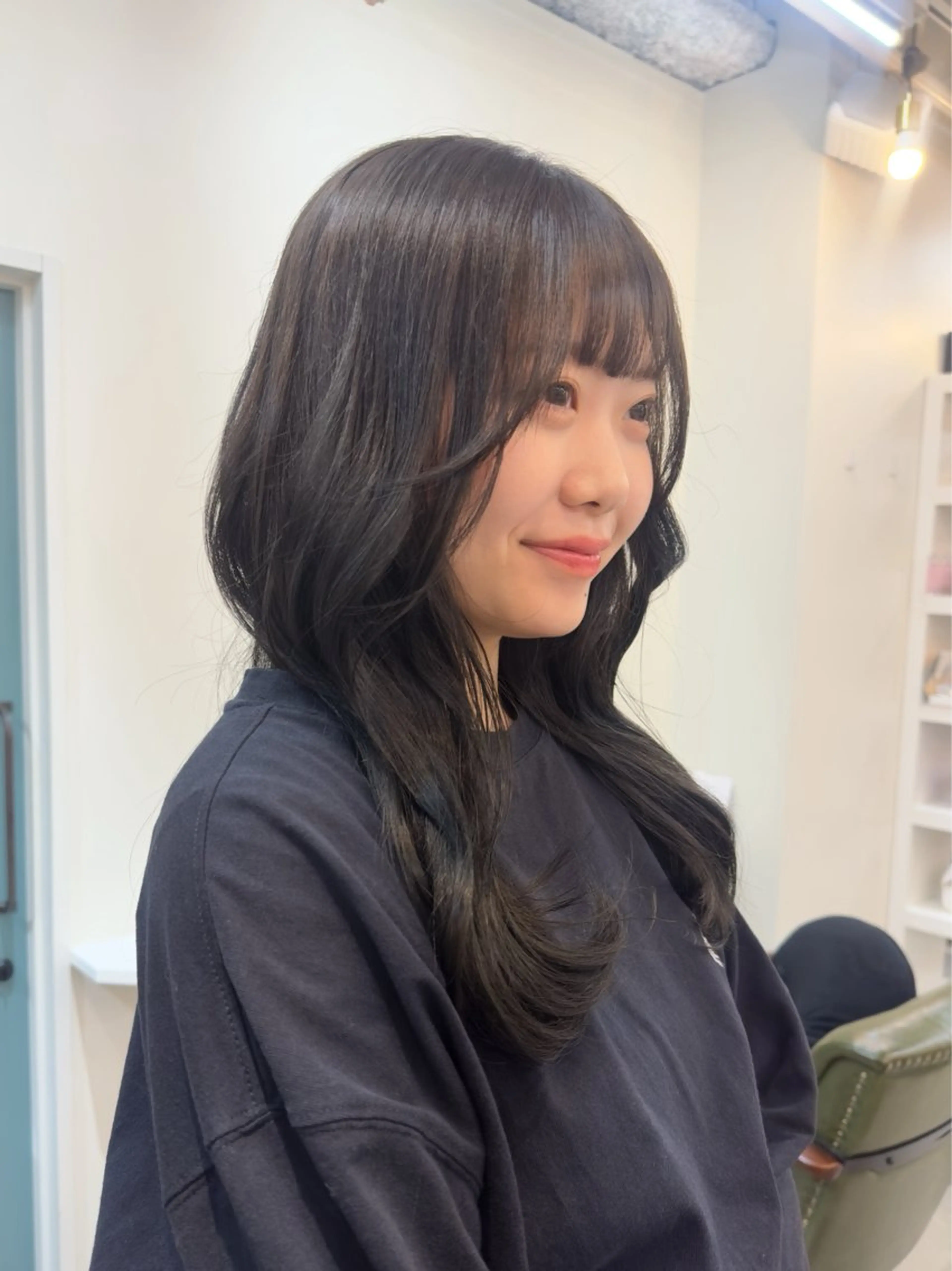 ロング カラー 透明感カラー 顔周りカット カット ヘアカラー トリートメント レイヤー/顔周り /いいぬまみかのヘアスタイル