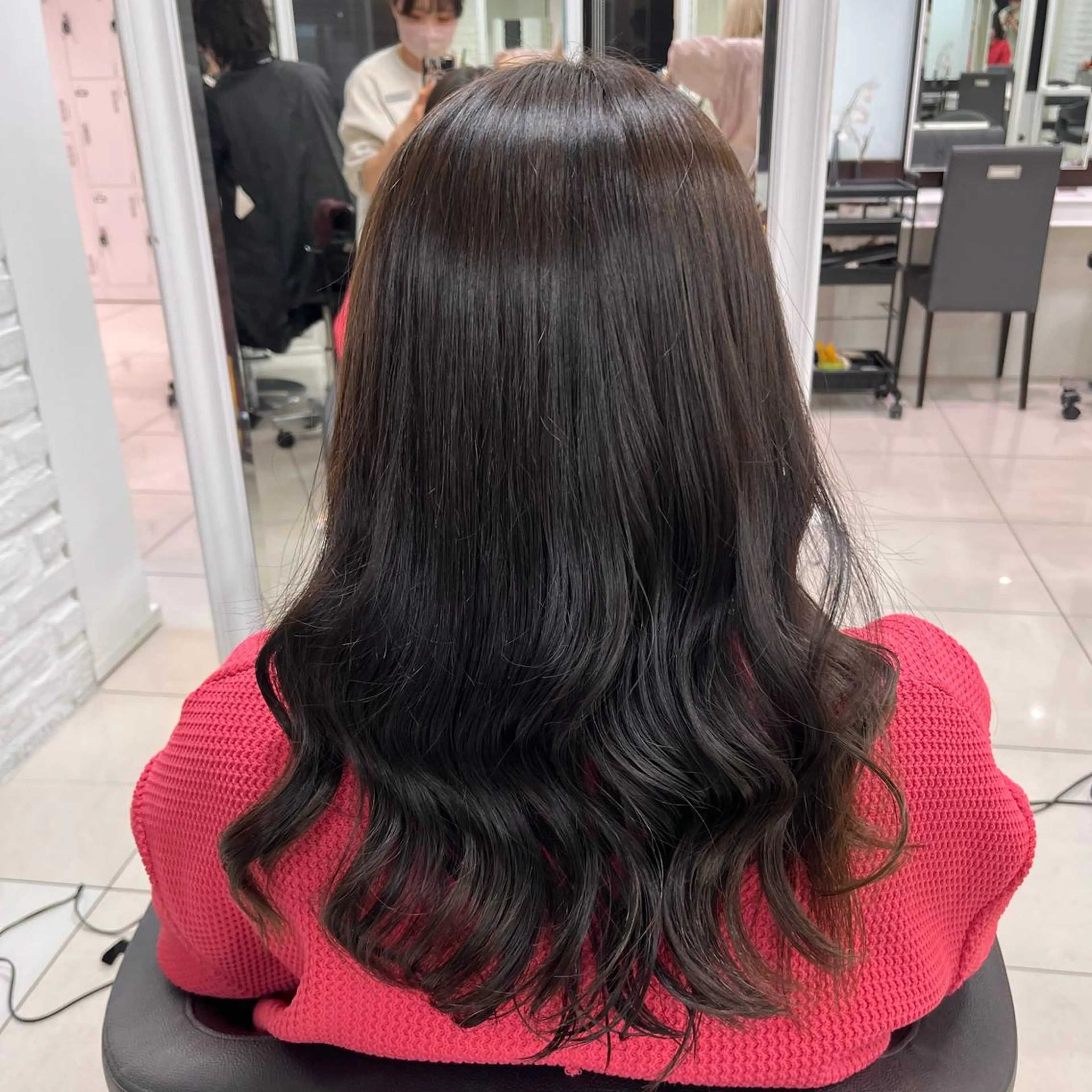 セミロング カラー ベージュカラー オリーブベージュ カット ヘアカラー トリートメント 【メンズ縮毛矯正/ Ryokaのヘアスタイル