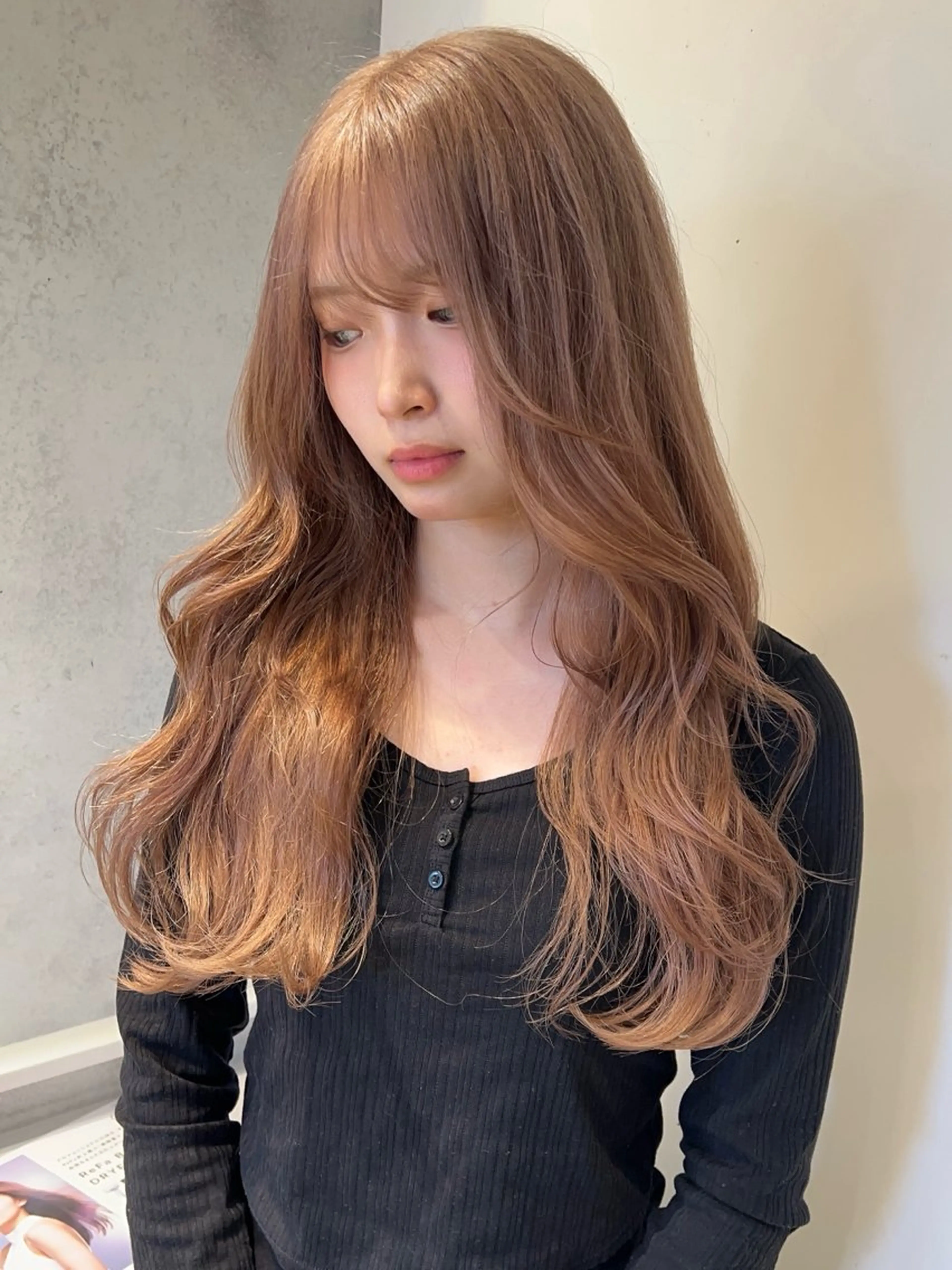 ロング カラー ブリーチ ケアブリーチ ハイトーンカラー 髪質改善 トリートメント ayaka🫧 梅田ダブルカラーのヘアスタイル