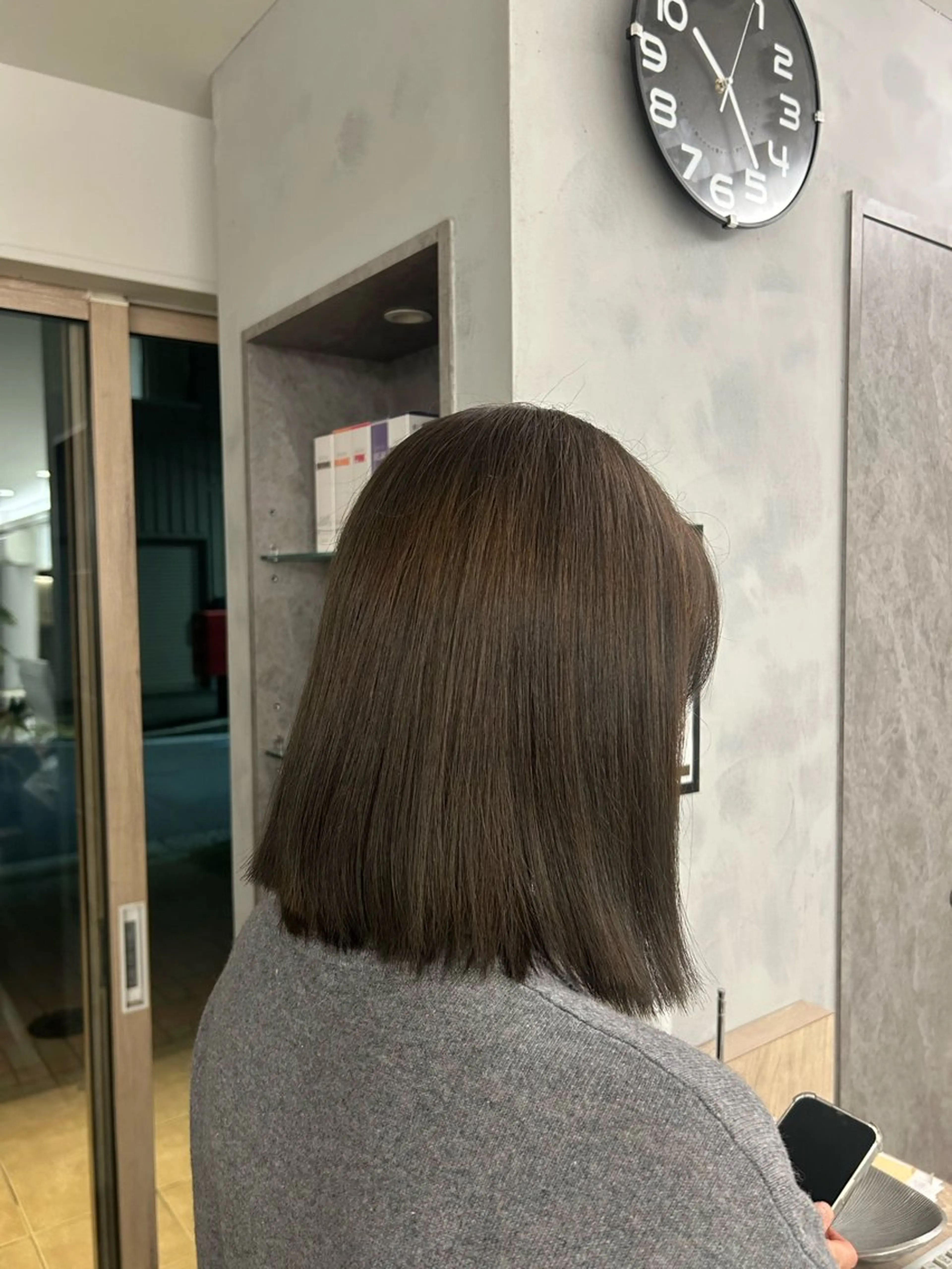 ミディアム カラー ブラウンカラー オリーブブラウン ヘアカラー ヘッドスパ 小池 颯希のヘアスタイル