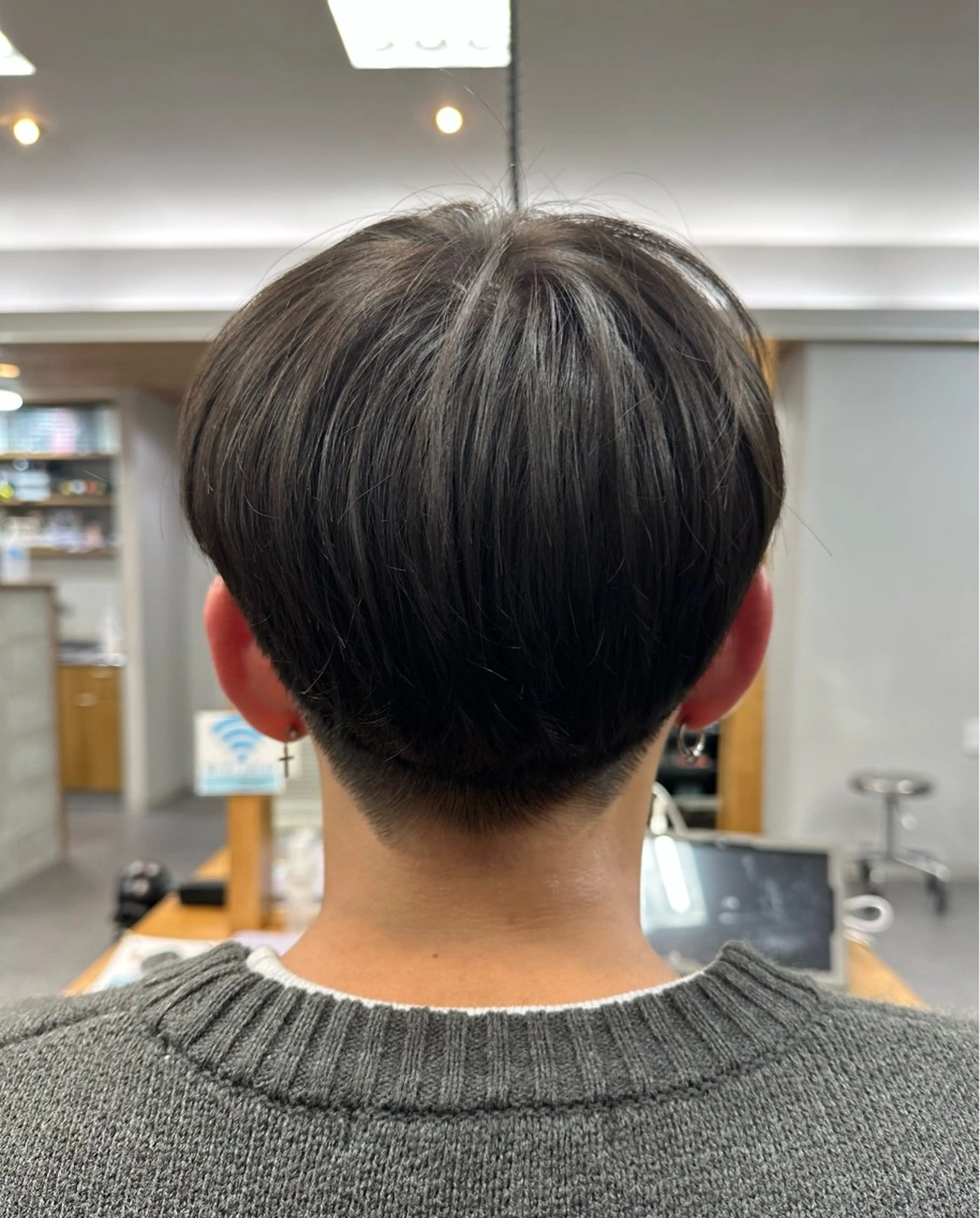 メンズ マッシュ ツーブロック アラワラブルー ふくやのヘアスタイル