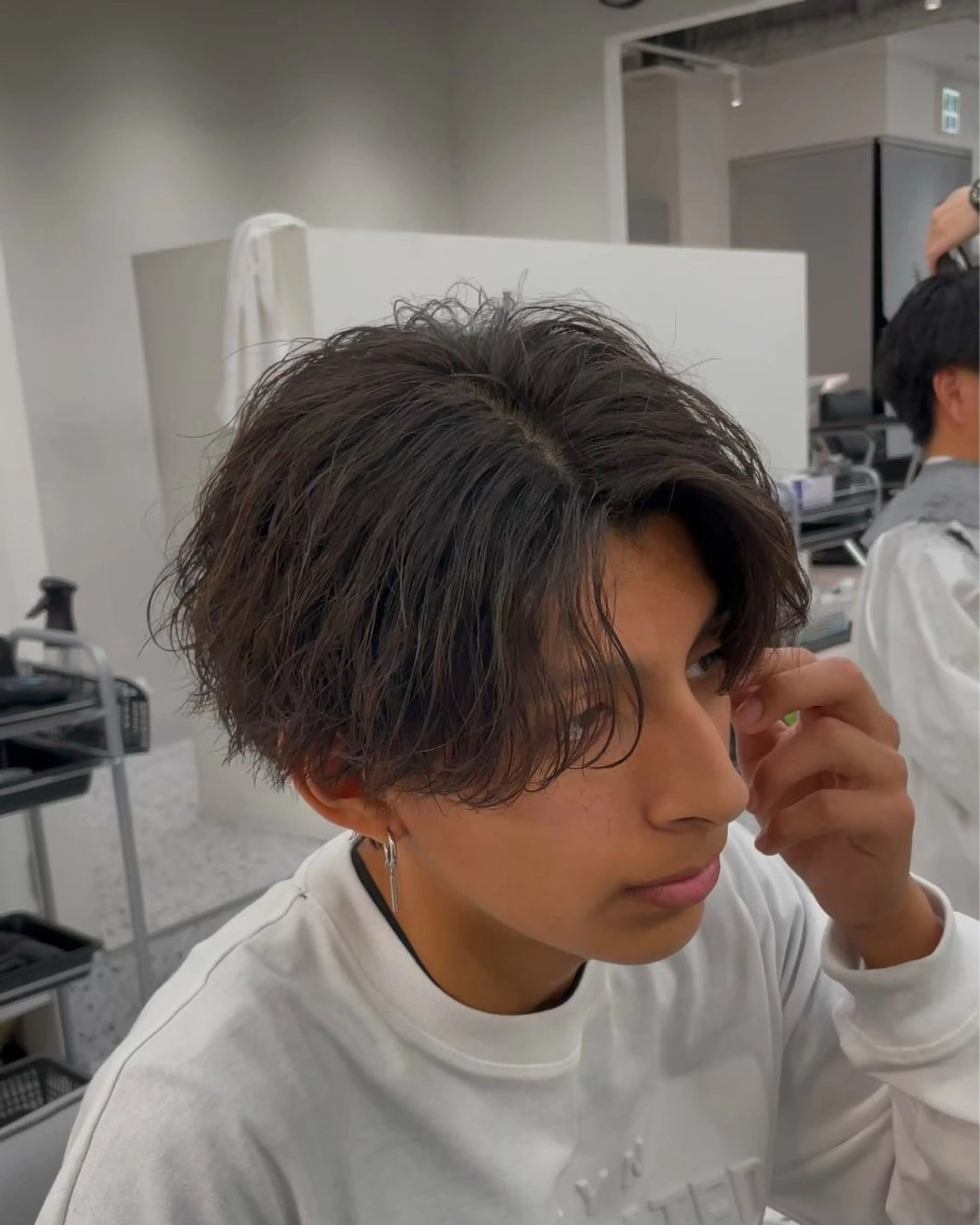 ショート カラー パーマ ACE men's salon 名駅店所属・✨️メンズ特化波巻き ツイスパ✨️松本真生のヘアスタイル