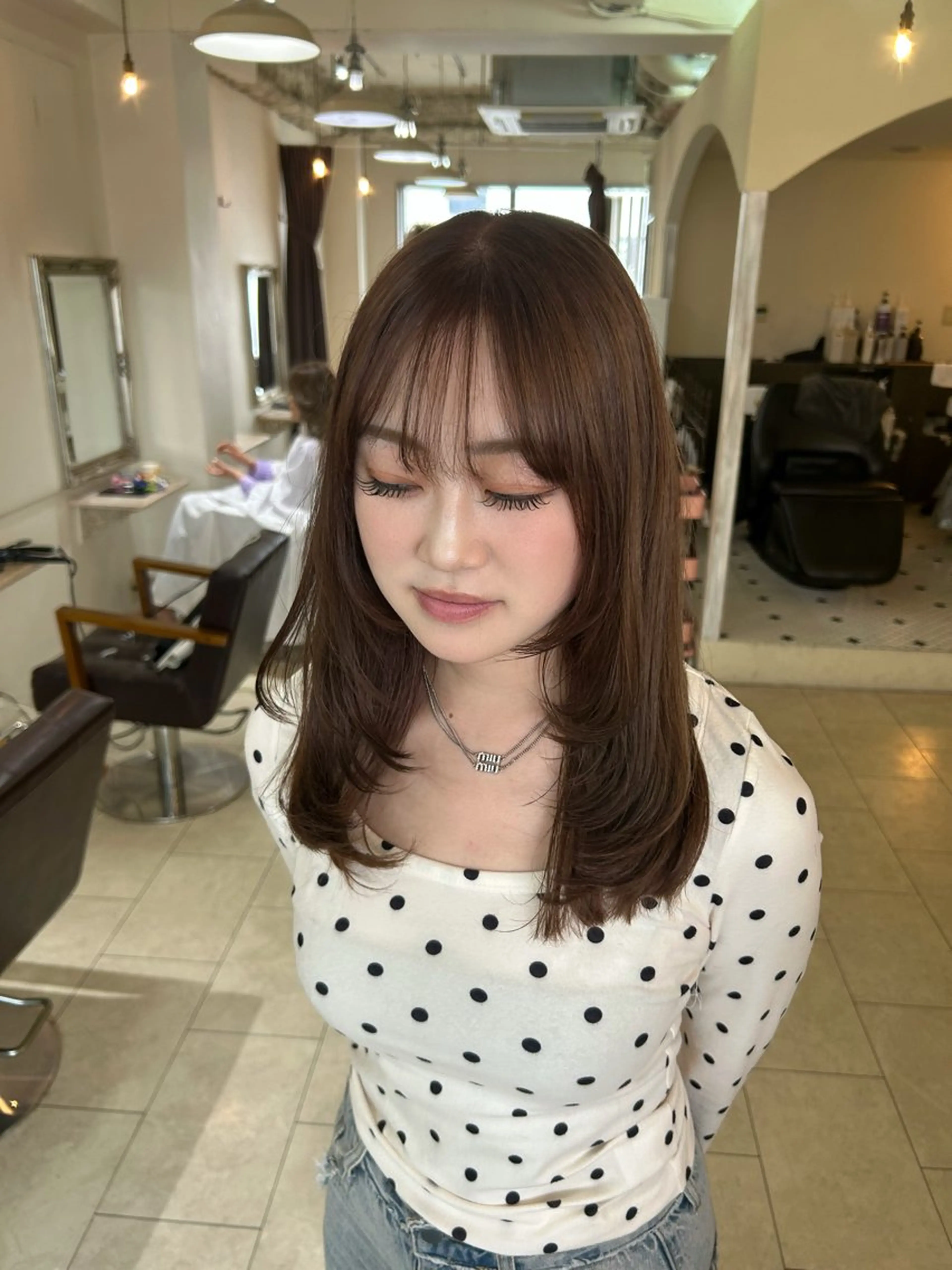 ロング カラー ベージュカラー ブリーチ ミルクティーベージュ ヘアカラー トリートメント 🫧透明感ボブ/ ハイトーン.nanoのヘアスタイル