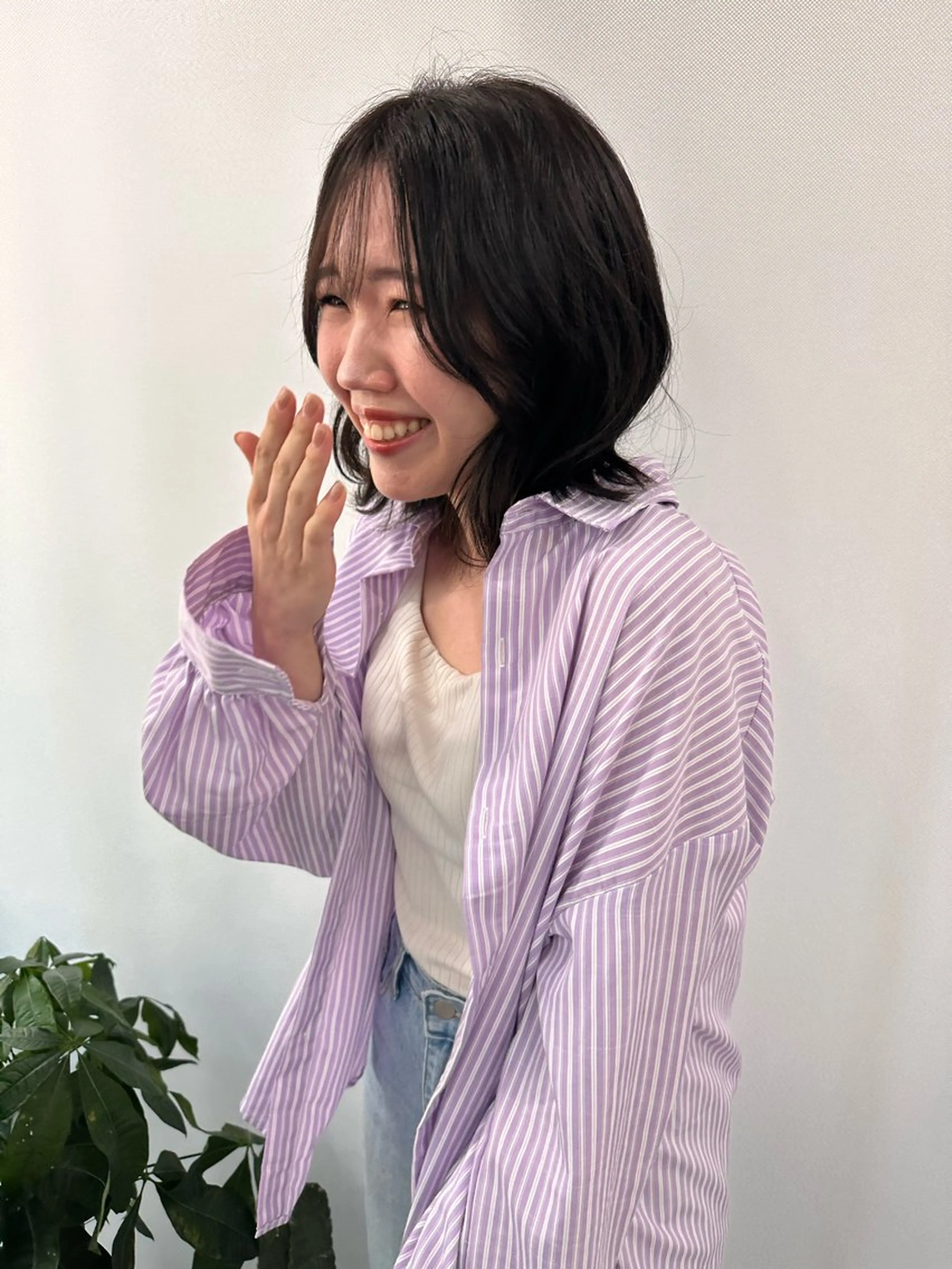 ミディアム ハイライト 髪質改善 小顔カット Endearing 銀座/レイヤーカットのヘアスタイル