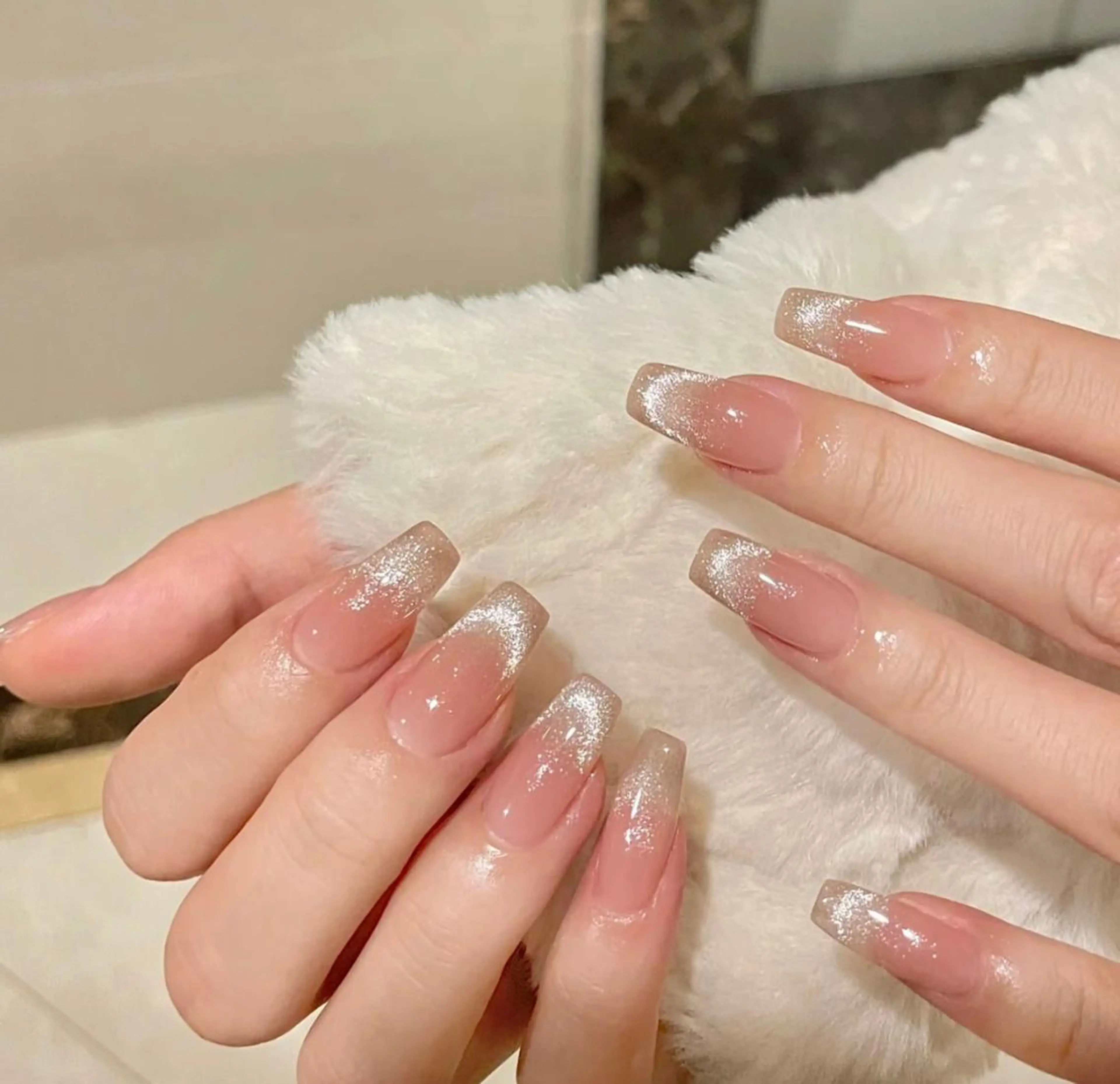 大人気ちゅるん❗️🐰ワンホンネイルマグネットフレンチ/ベイビーブーマー/ハートマグネット/ガラス玉マグネット5980の写真