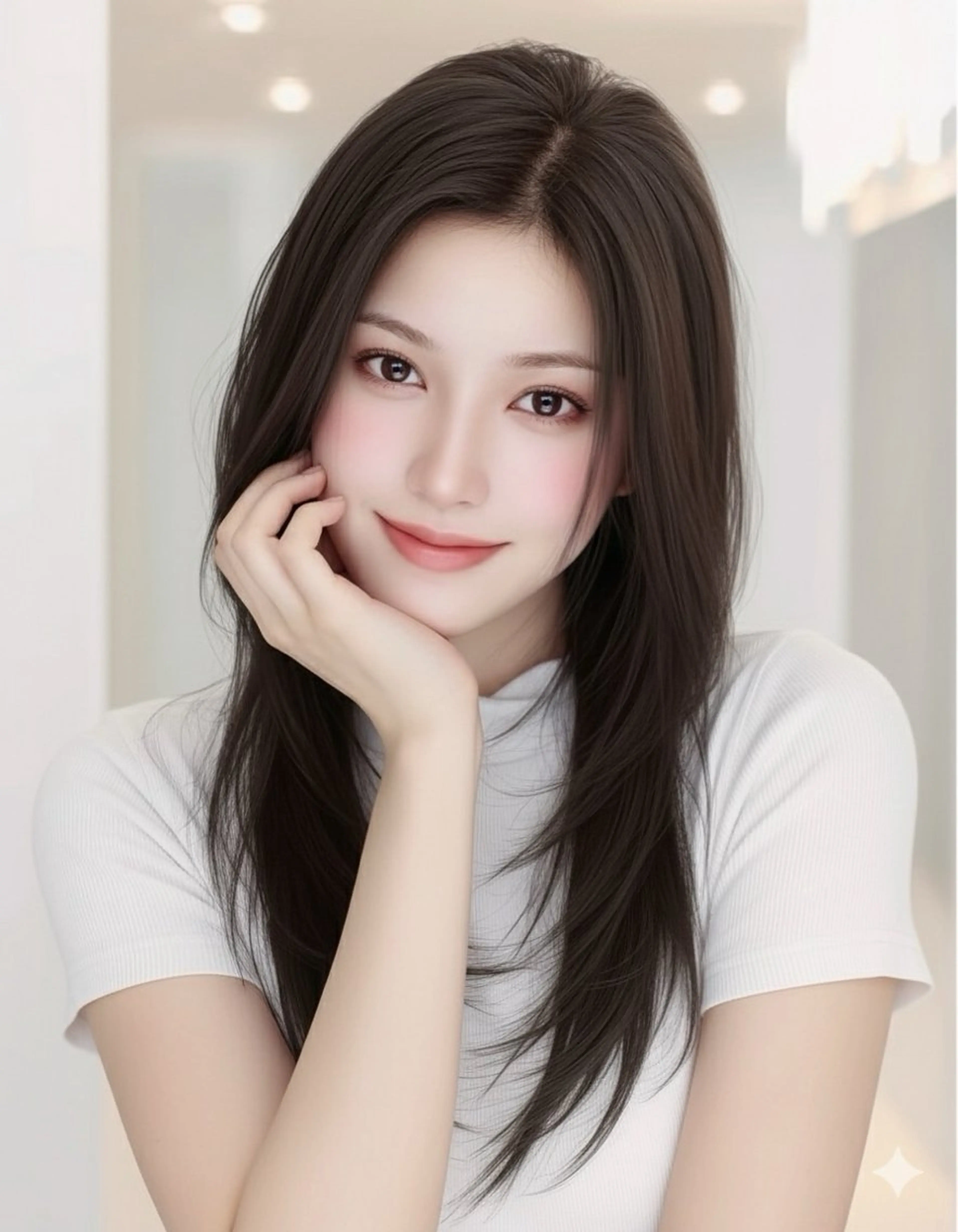 セミロング くびれヘア ハイライト 髪質改善 韓国風ヘア レイヤーカット カット ヘアカラー トリートメント 髪質改善/レイヤー/ ショート/koshiのヘアスタイル