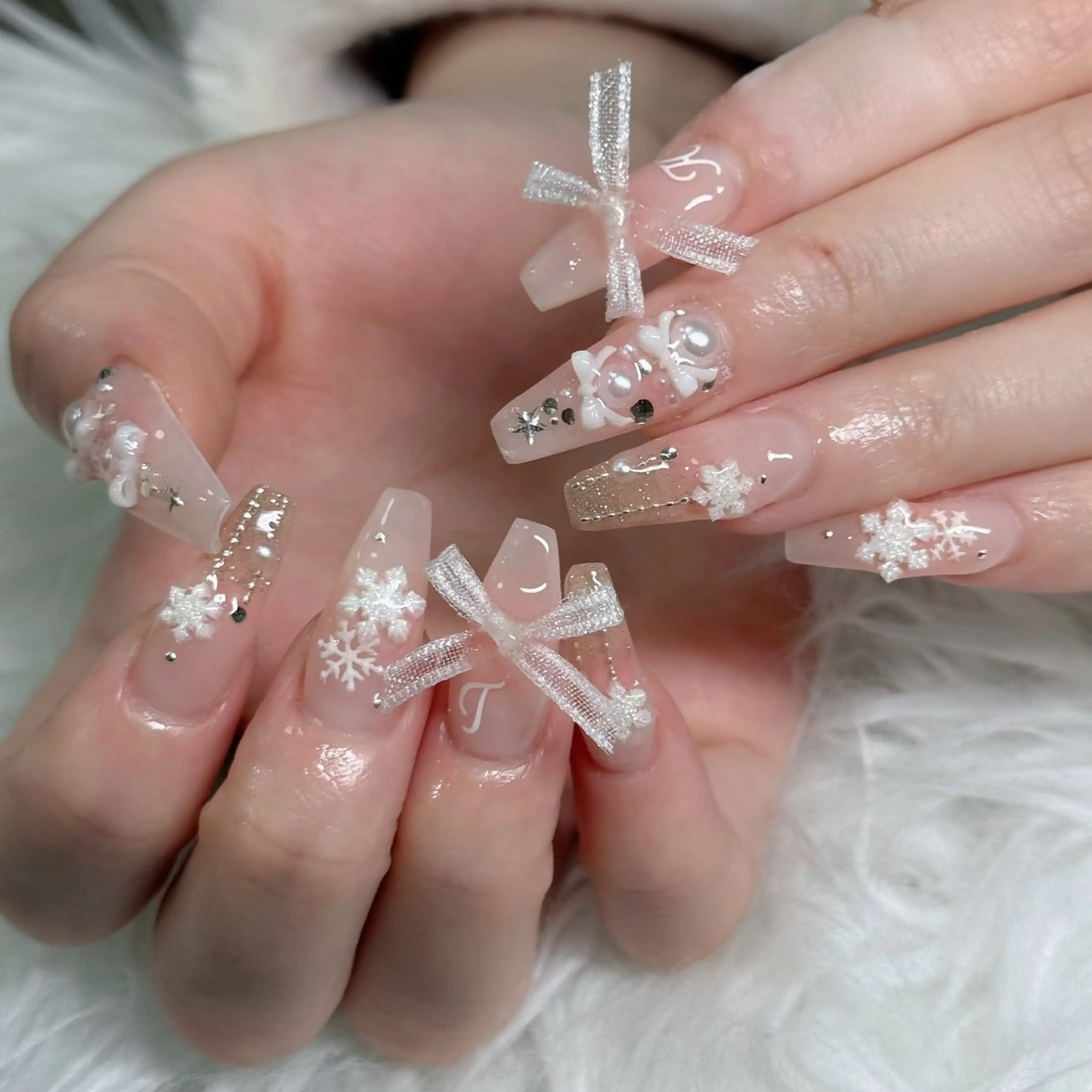 ネイル フットネイル フレンチネイル グラデーション 韓国ネイル ロングネイル ハンドネイル Hani Nail Salonのネイルデザイン