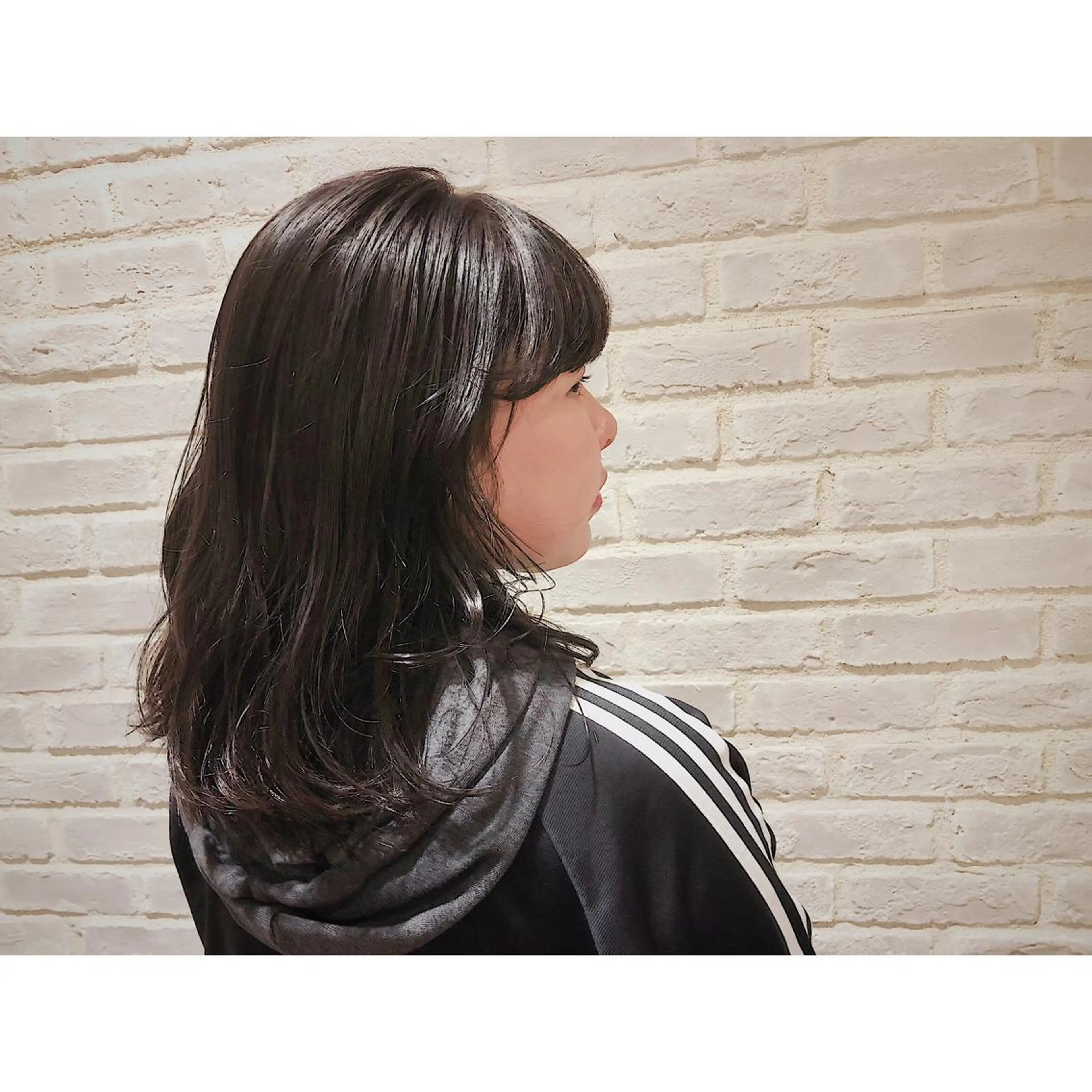 ミディアム カラー パーマ ヘアアレンジ 藤井 菜緒のヘアスタイル