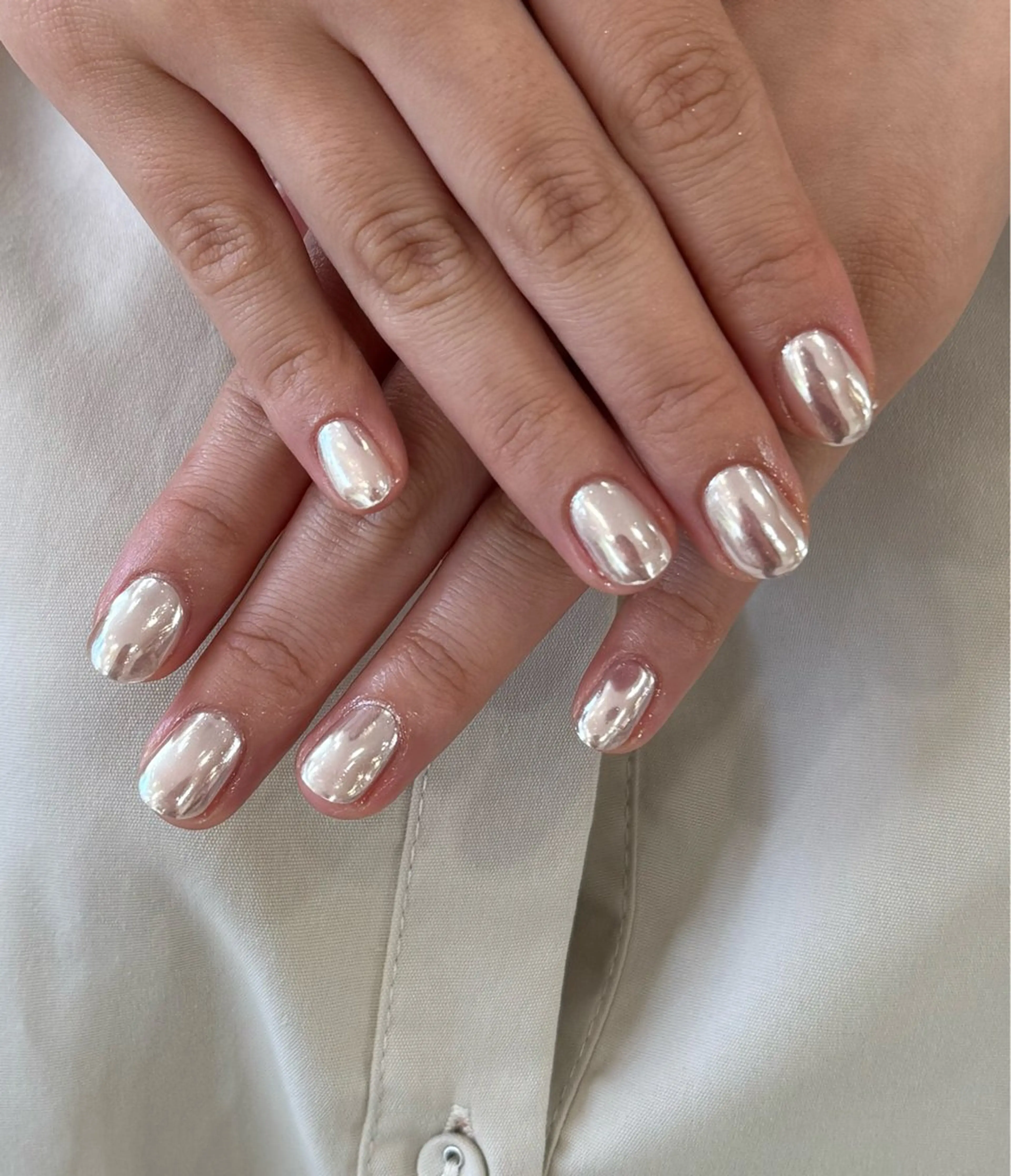 ネイル ミラーネイル Blue Reef 四谷三丁目所属・たかの はづきのネイルデザイン