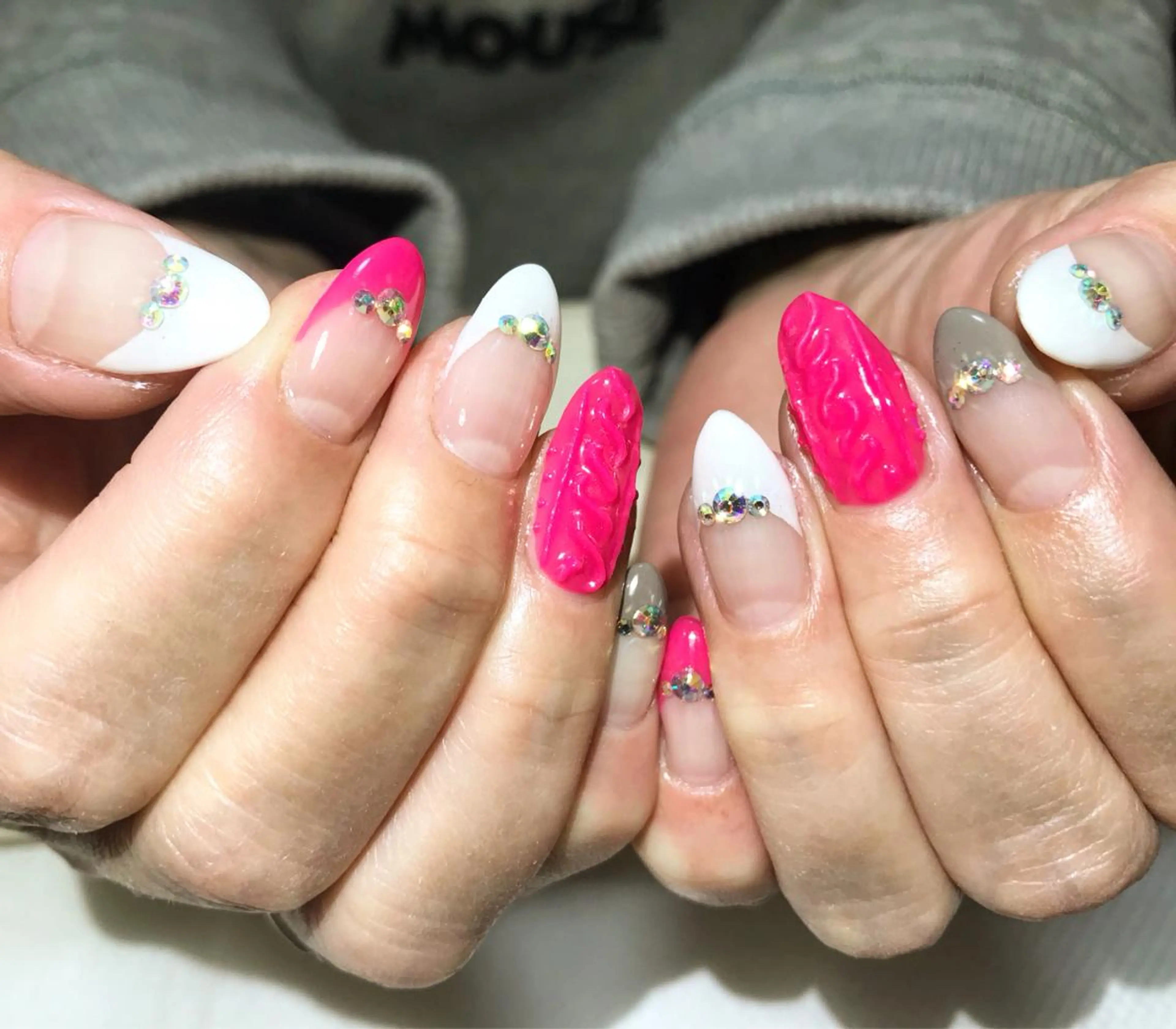 ネイル フットネイル フレンチネイル ピンク シンプルネイル 春ネイル nail fufla ♡yamane♡のネイルデザイン