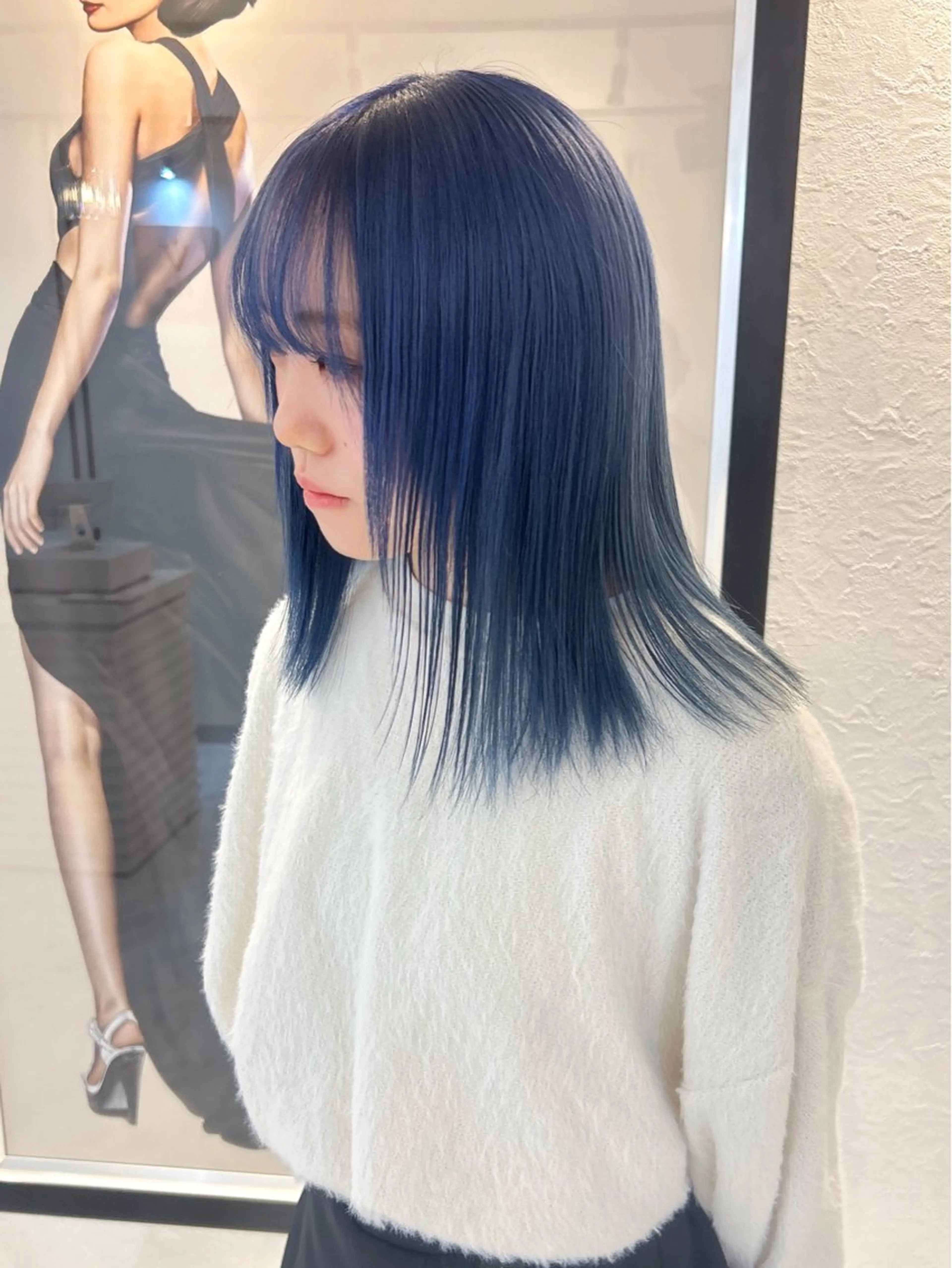 ミディアム カラー ヘアカラー トリートメント RINA/ハイトーン /レイヤー/髪質改善のヘアスタイル