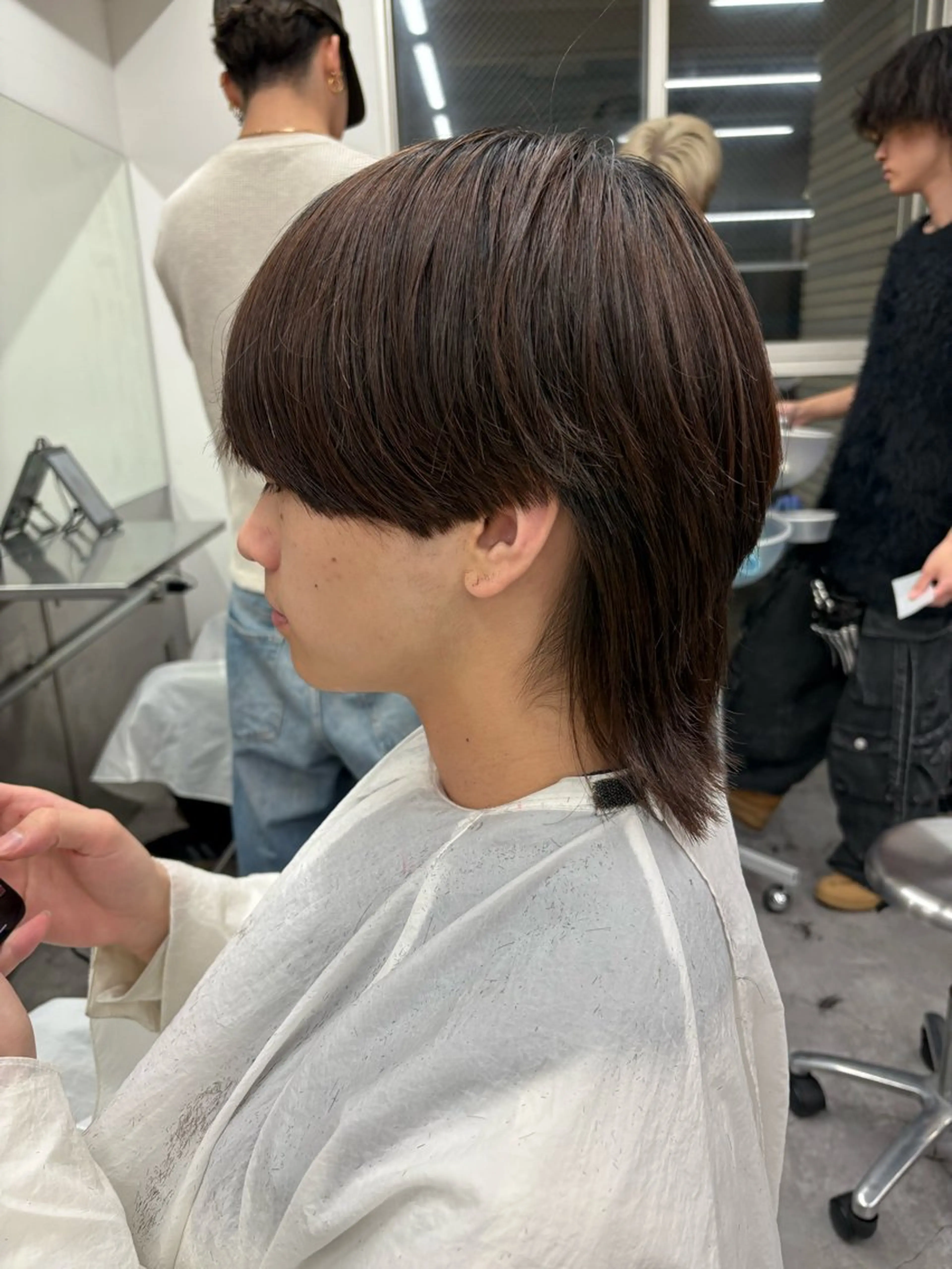 ミディアム カラー パーマ メンズ カット ヘアセット メンズパーマ特化 🔥韓国ヘア職人🔥のヘアスタイル