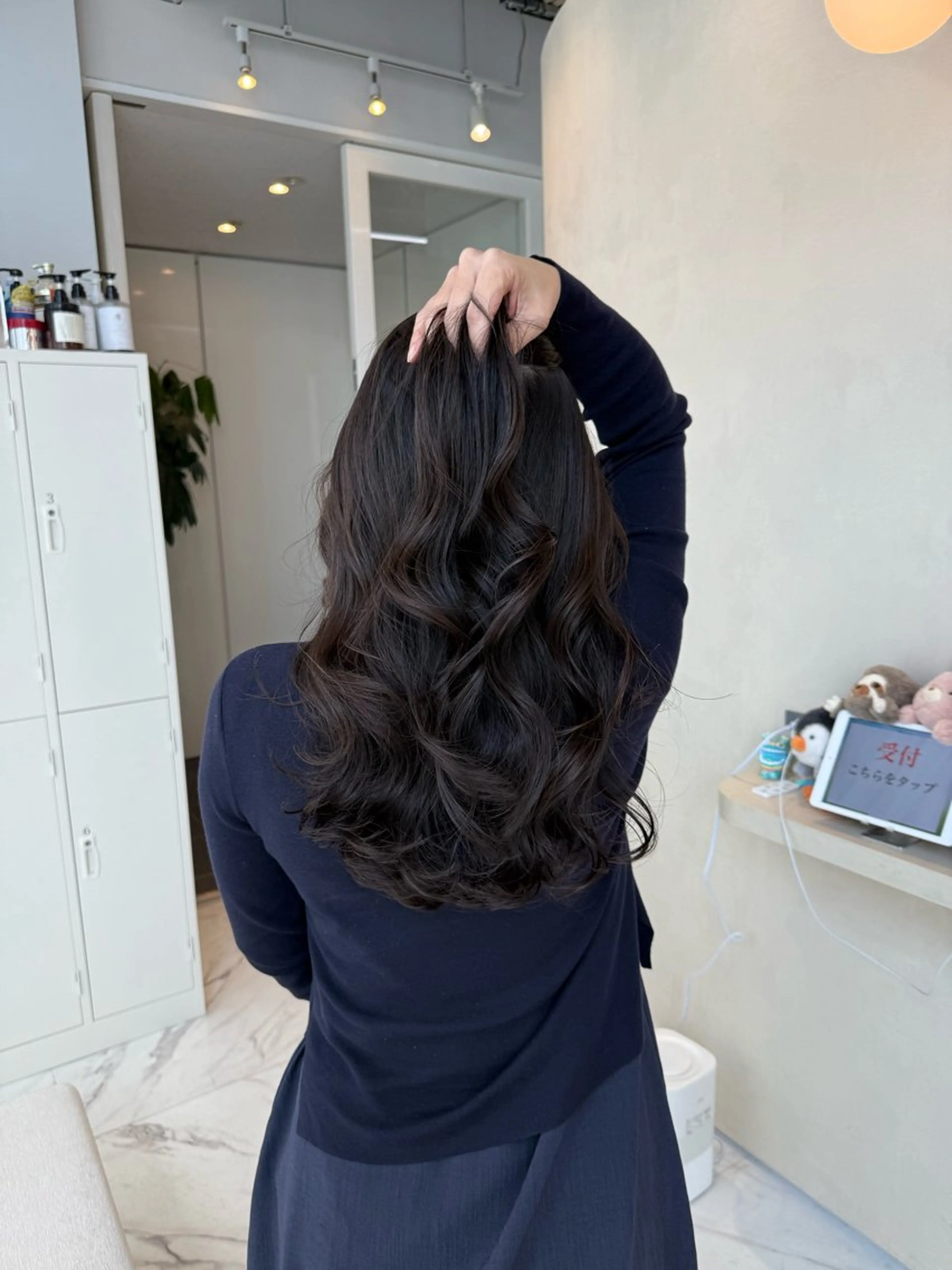 ロング パーマ コテ巻き風パーマ 🦋にこ🦋のヘアスタイル