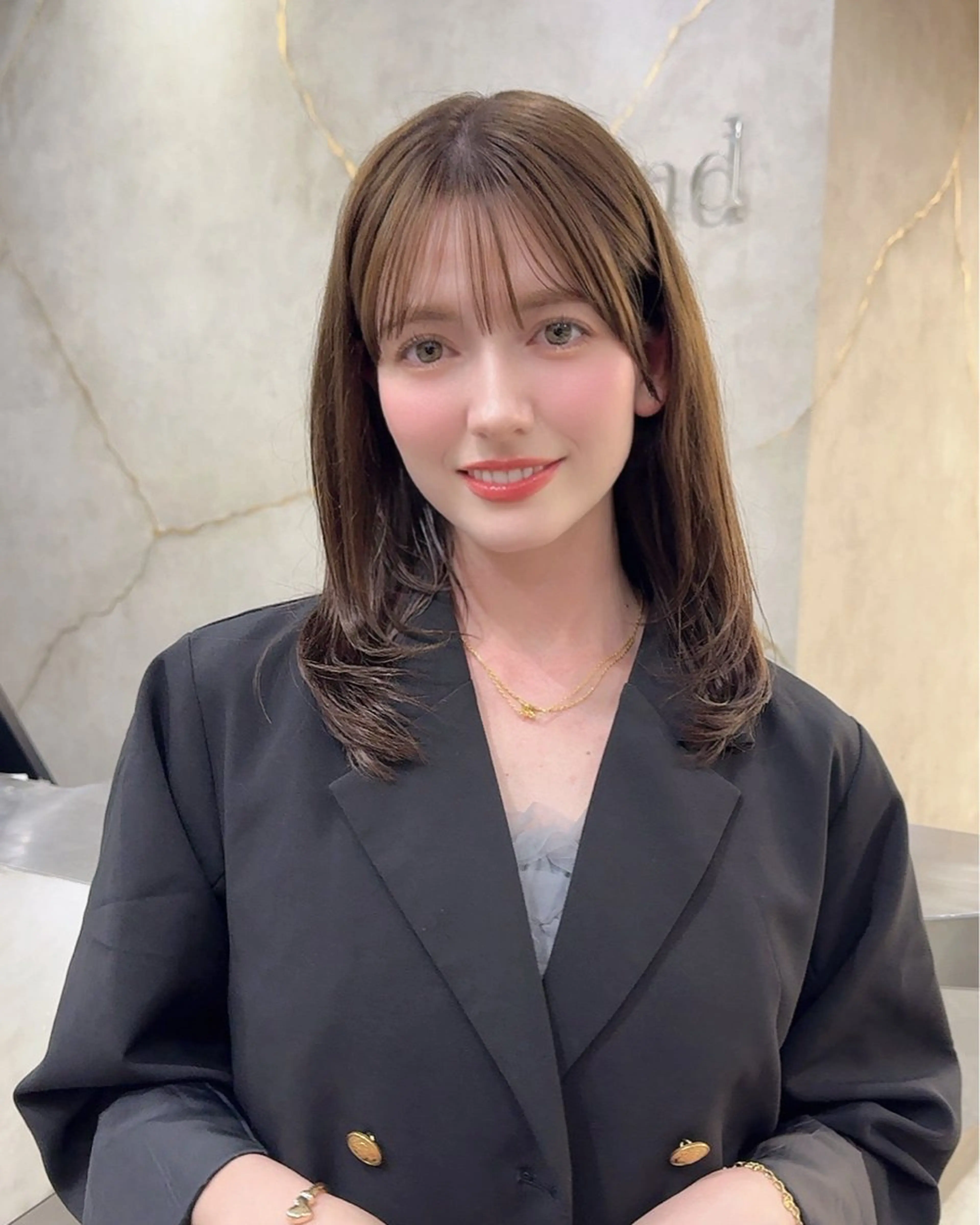 ミディアム 韓国ヘア/美髪矯正/ Haruna🦋のヘアスタイル