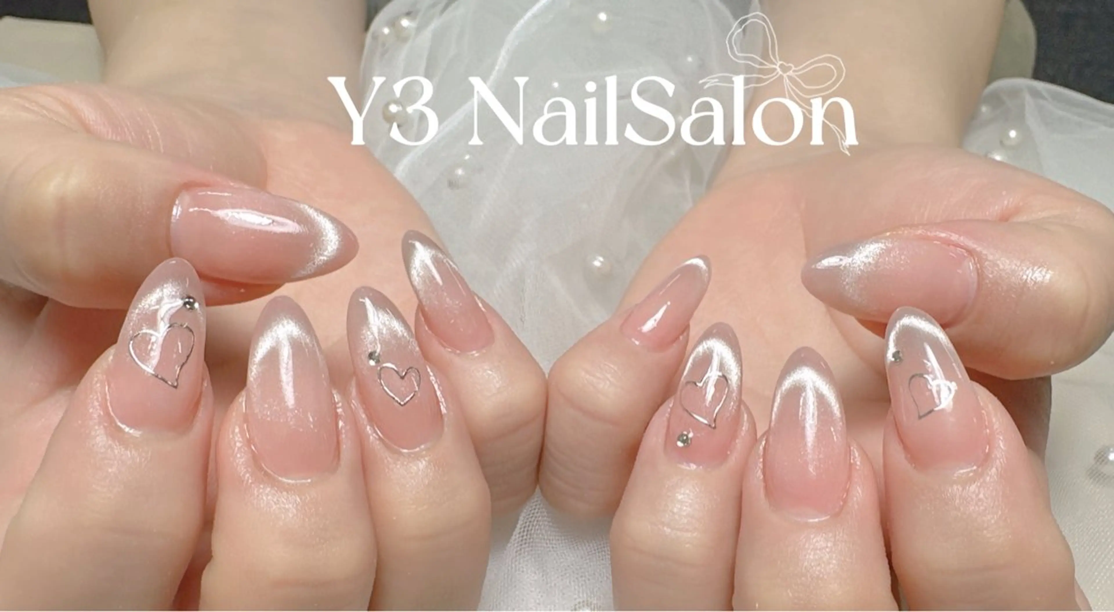 ネイル フレンチネイル マグネットネイル ネイルチップ Y3 NailSalonのネイルデザイン